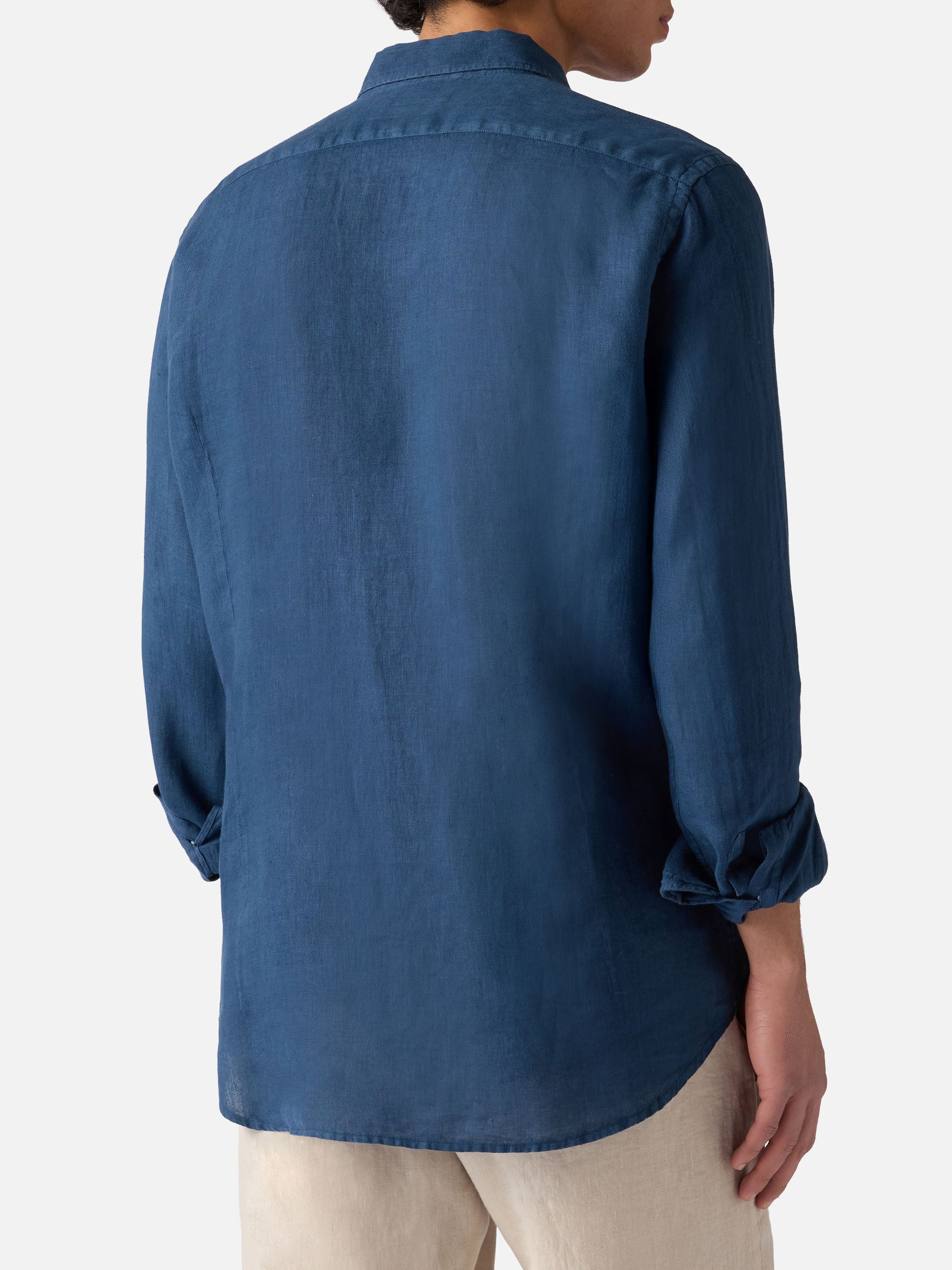 mc2-saint-barth-camicia-uomo-pamplona-lino-blu image 2