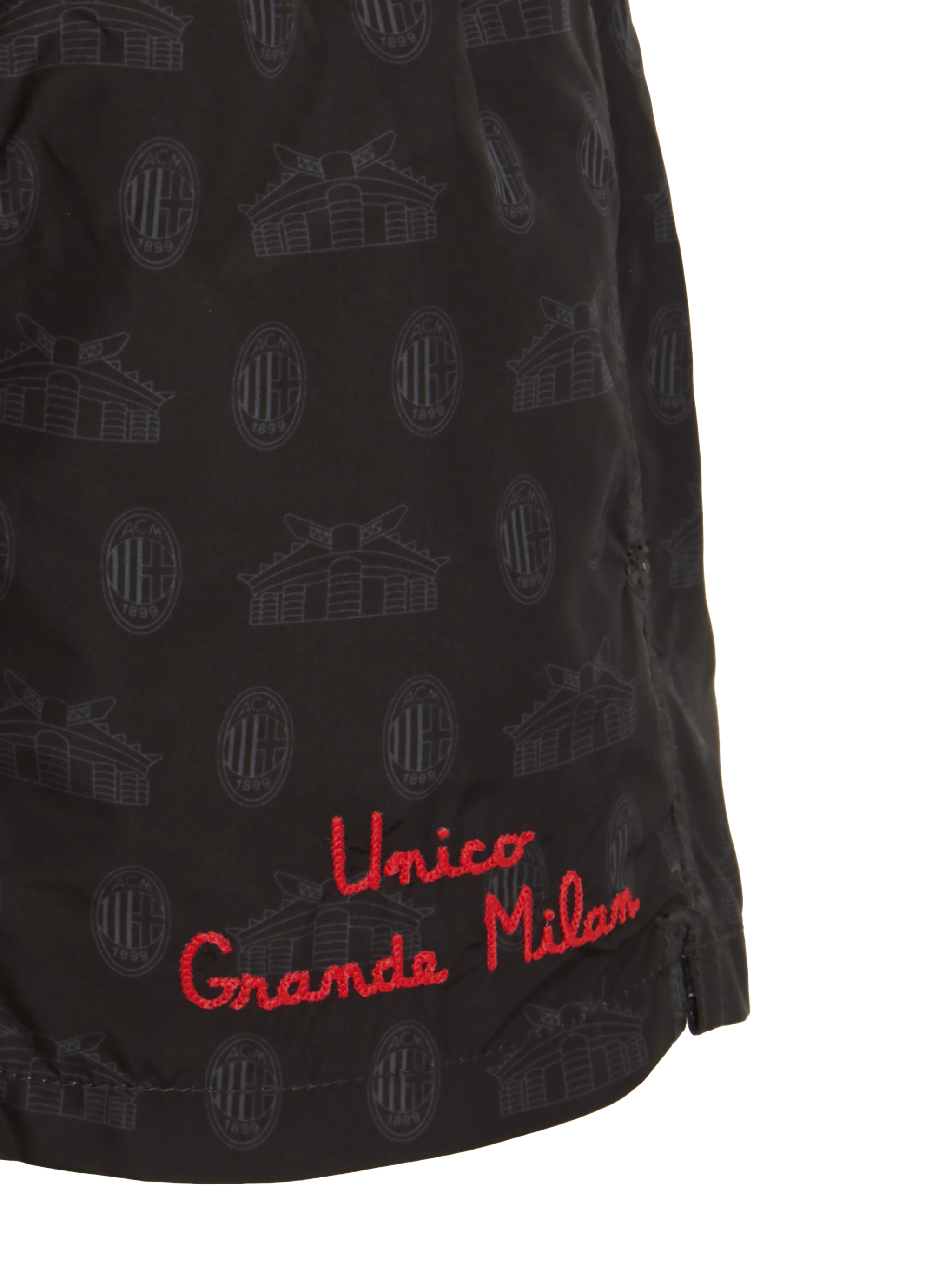 mc2-saint-barth-costume-jean-lighting-bambino-nero-logo-ac-milan-special-edition image 3