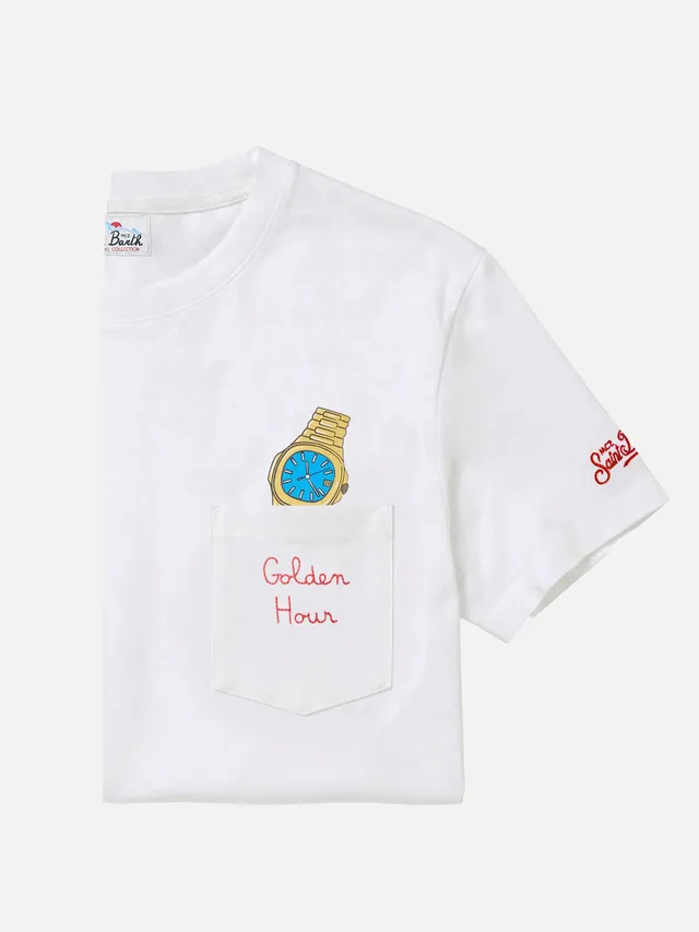 mc2-saint-barth-connor-t-shirt-uomo-bianca-cotone-ricamo-golden-hour image 1