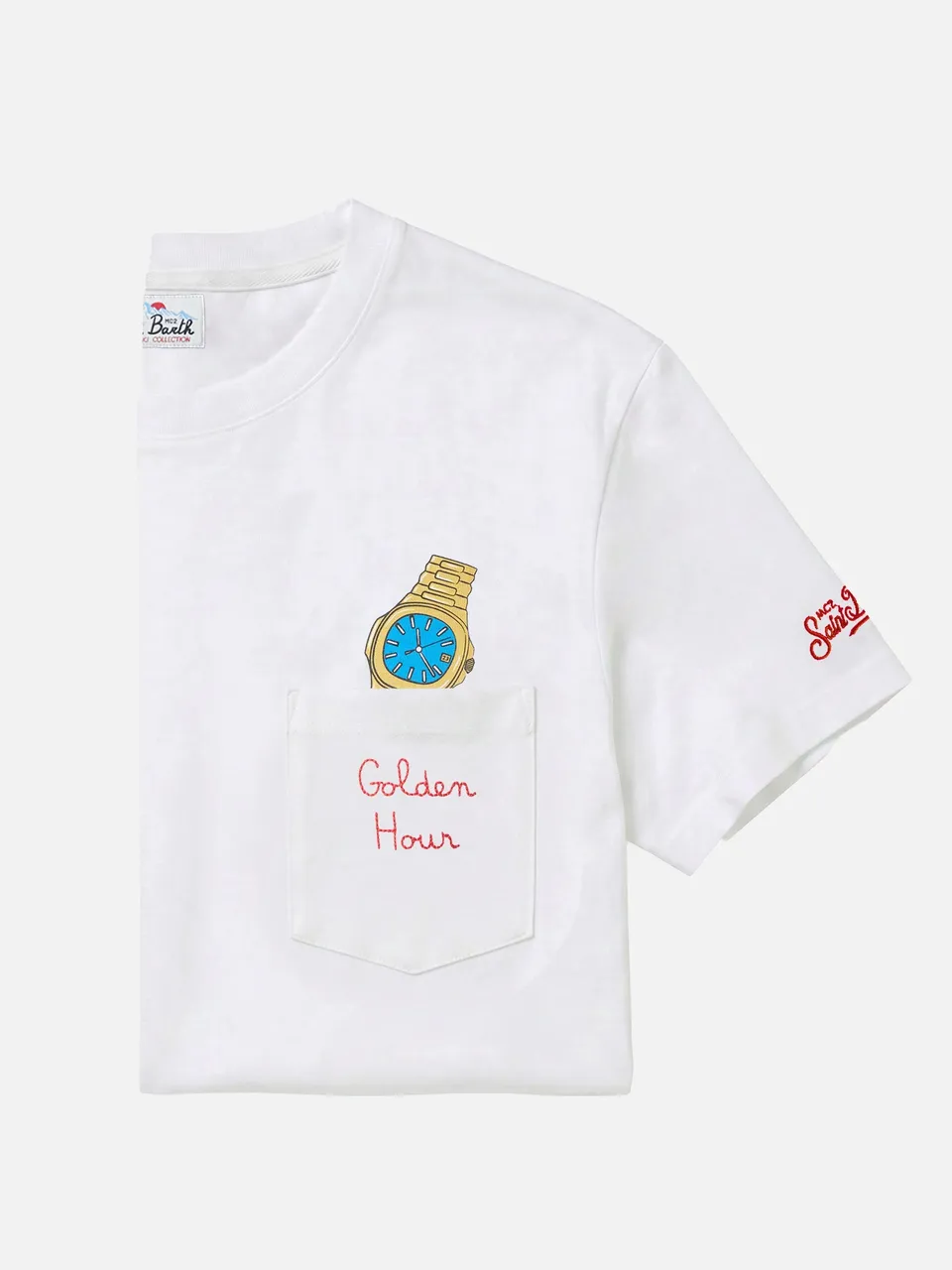 mc2-saint-barth-connor-t-shirt-uomo-bianca-cotone-ricamo-golden-hour image 1