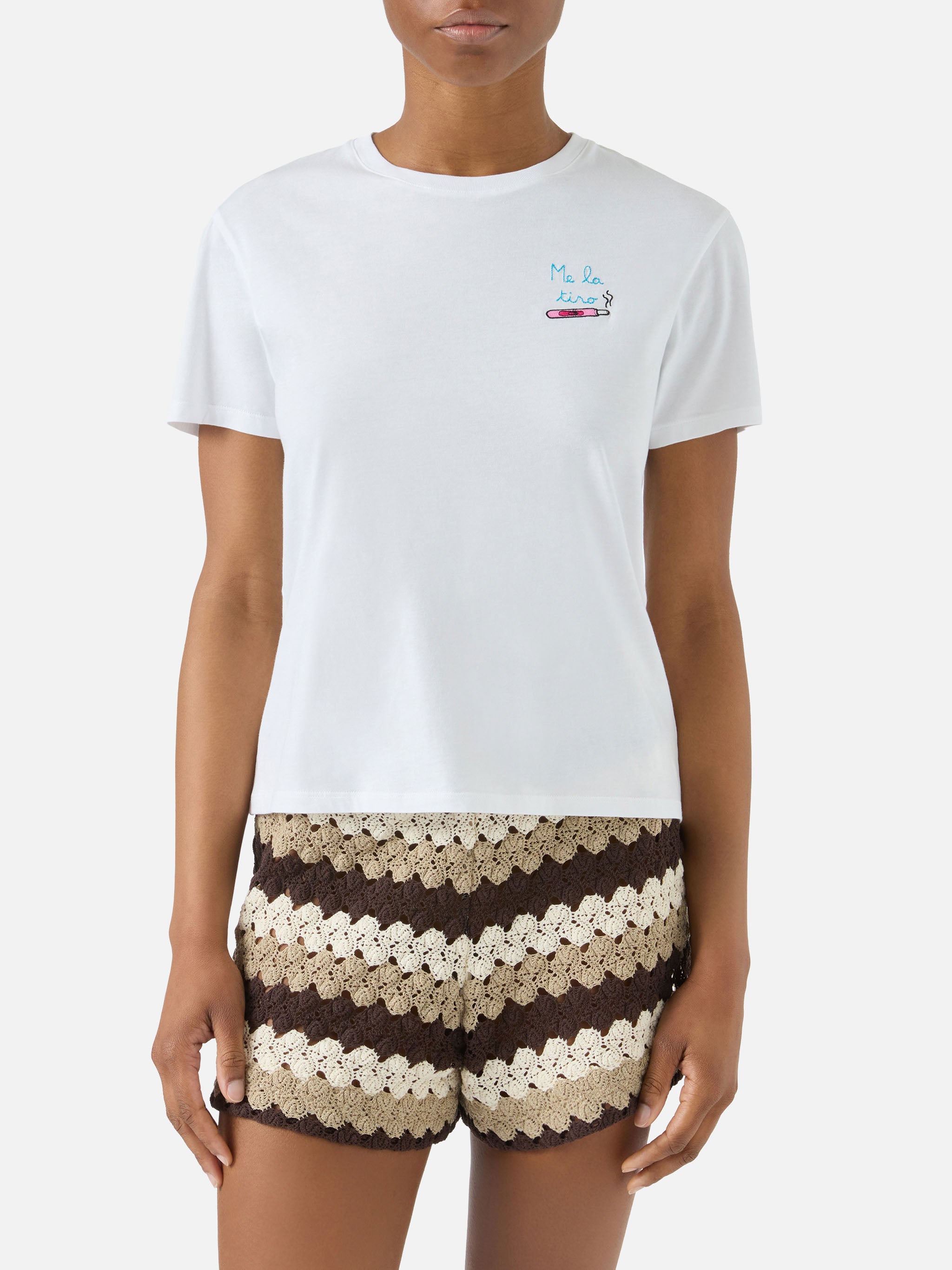 mc2-saint-barth-t-shirt-emilie-bianca-con-ricamo-me-la-tiro image 2