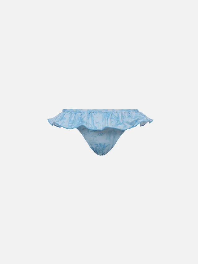 mc2-saint-barth-slip-bambina-melly-volant-toile-de-jouy-azzurro image 1