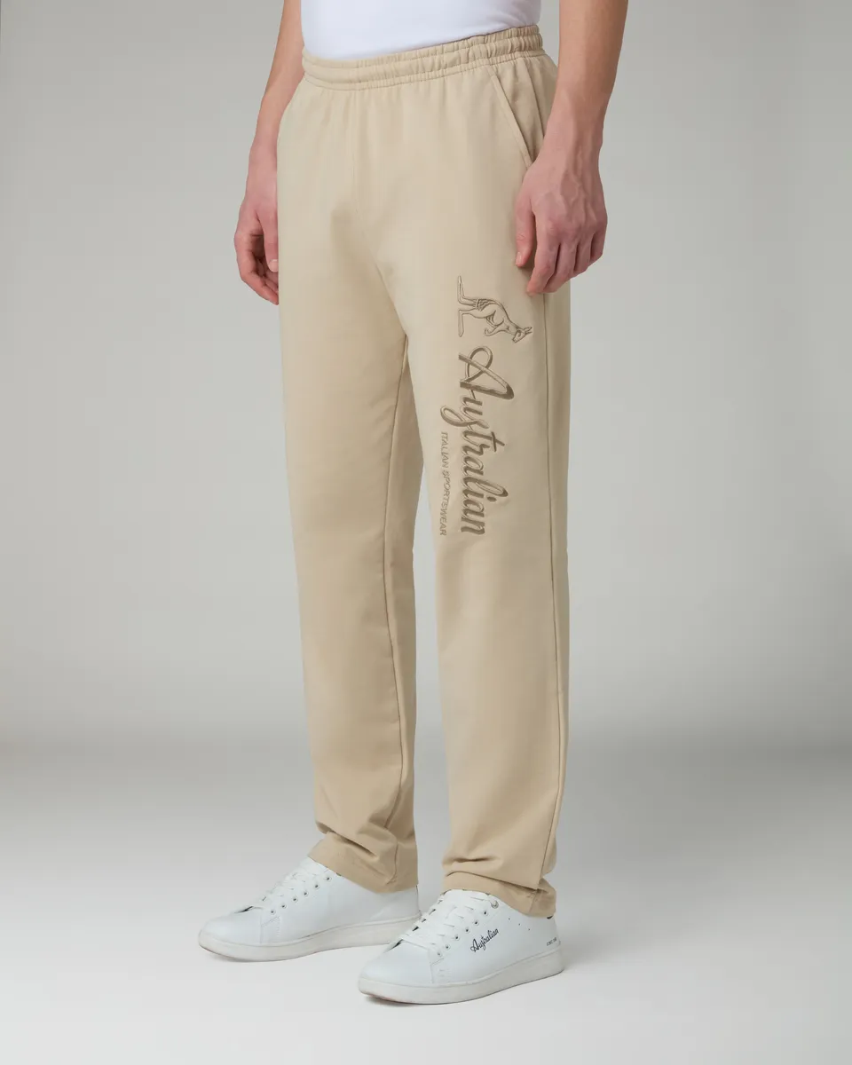 australian-statement-logo-track-pant-pantalone-felpa-sabbia image 1