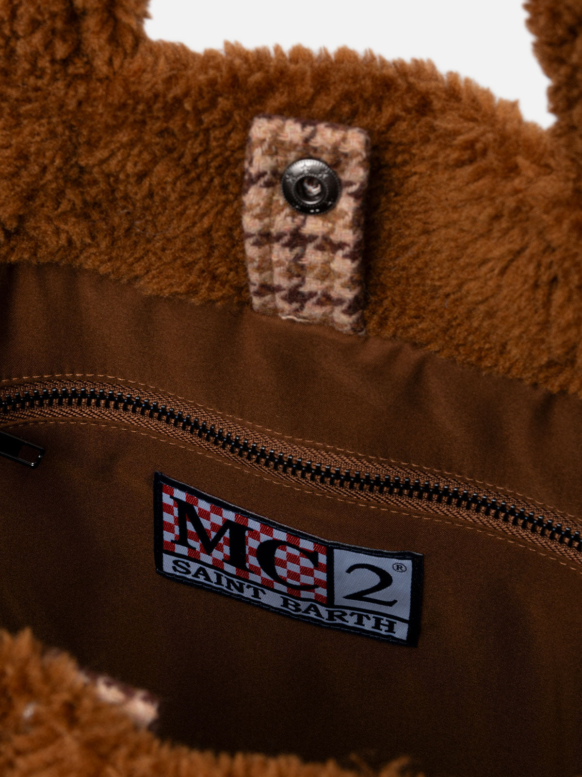 mc2-saint-barth-borsa-morbida-teddy-marrone-logo-scacchi image 5