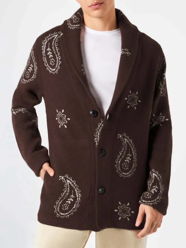 mc2-saint-barth-giacca-max-in-maglia-con-jacquard-paisley-e-ricamo-misto-cashmer image 1