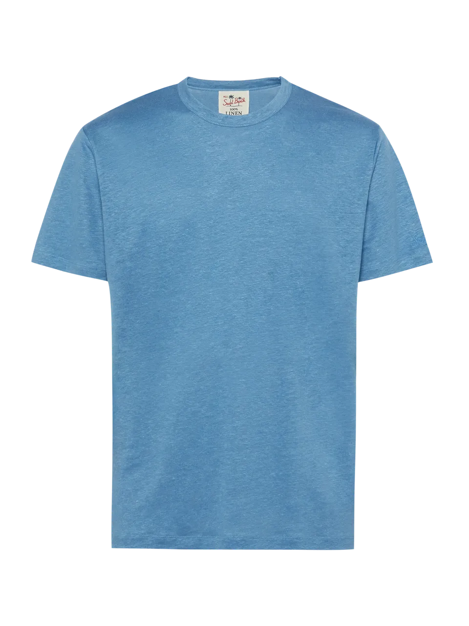 mc2-saint-barth-t-shirt-ecstasea-in-jersey-di-lino-blu-polvere image 1
