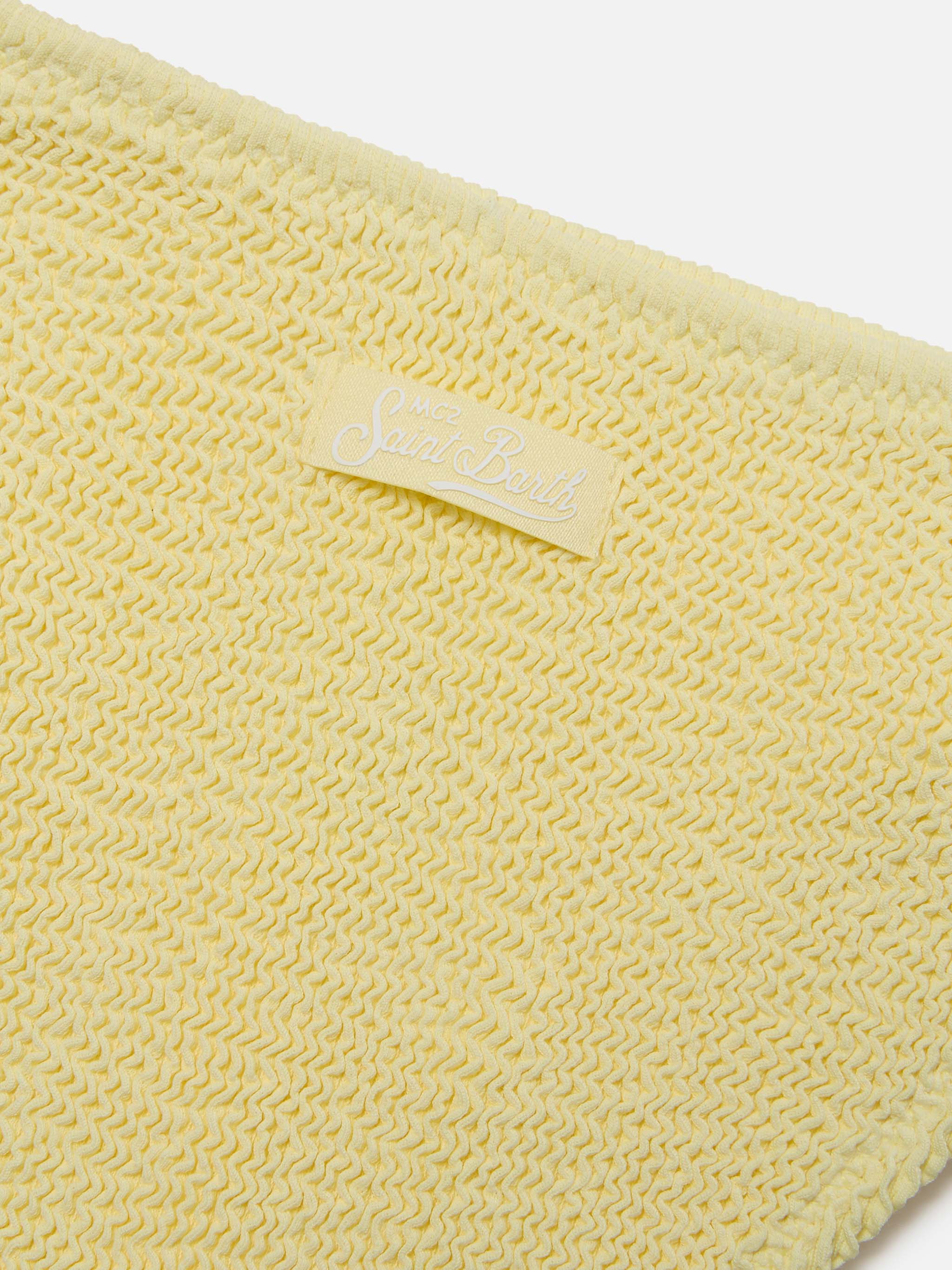 mc2-saint-barth-jaiden-bikini-bambina-giallo-pastello-in-tessuto-crinkle image 3