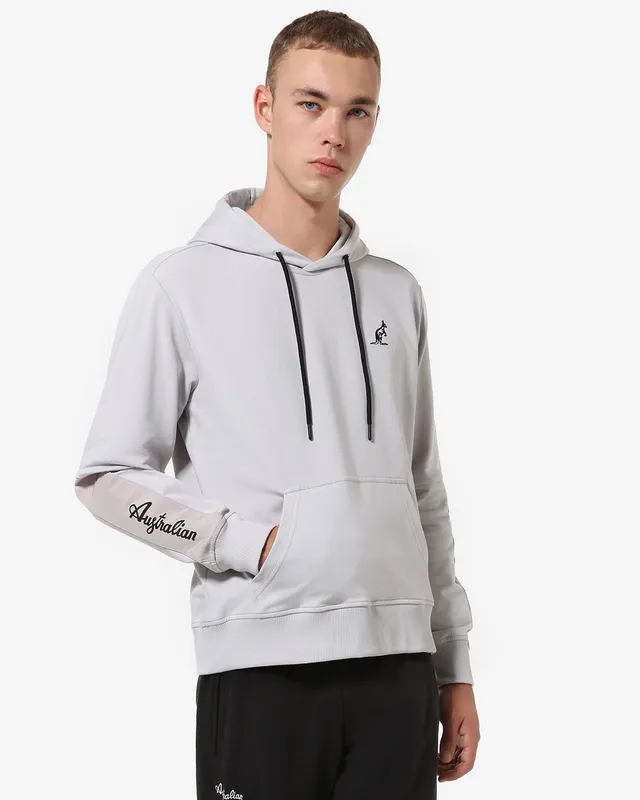 australian-city-hoodie-lsufe0018-felpa-con-cappuccio-cenere image 1