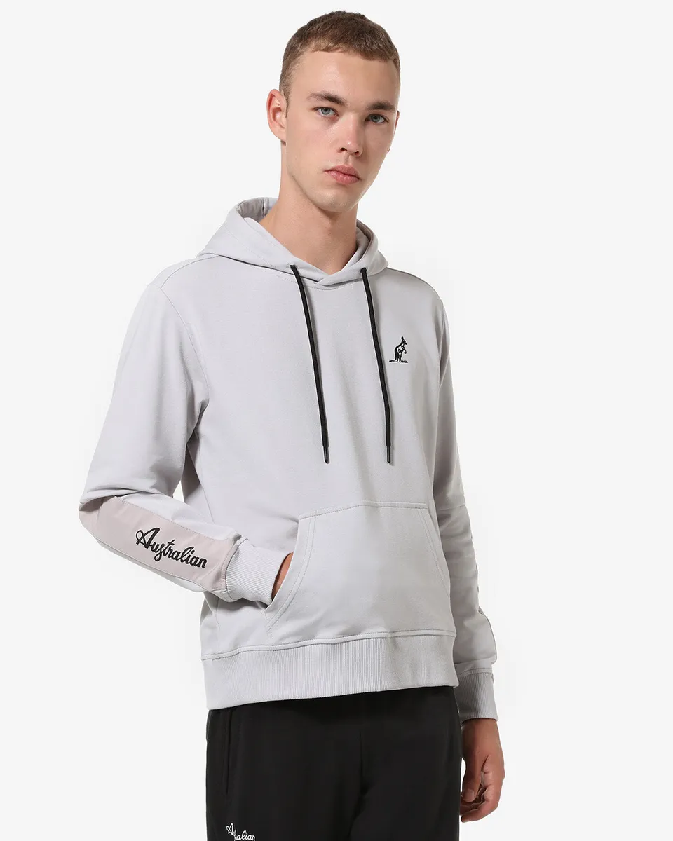 australian-city-hoodie-lsufe0018-felpa-con-cappuccio-cenere image 1