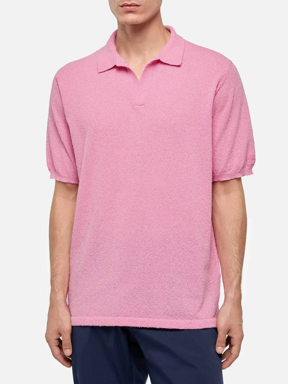 mc2-saint-barth-sloan-polo-uomo-senza-bottoni-in-spugna-rosa image 1