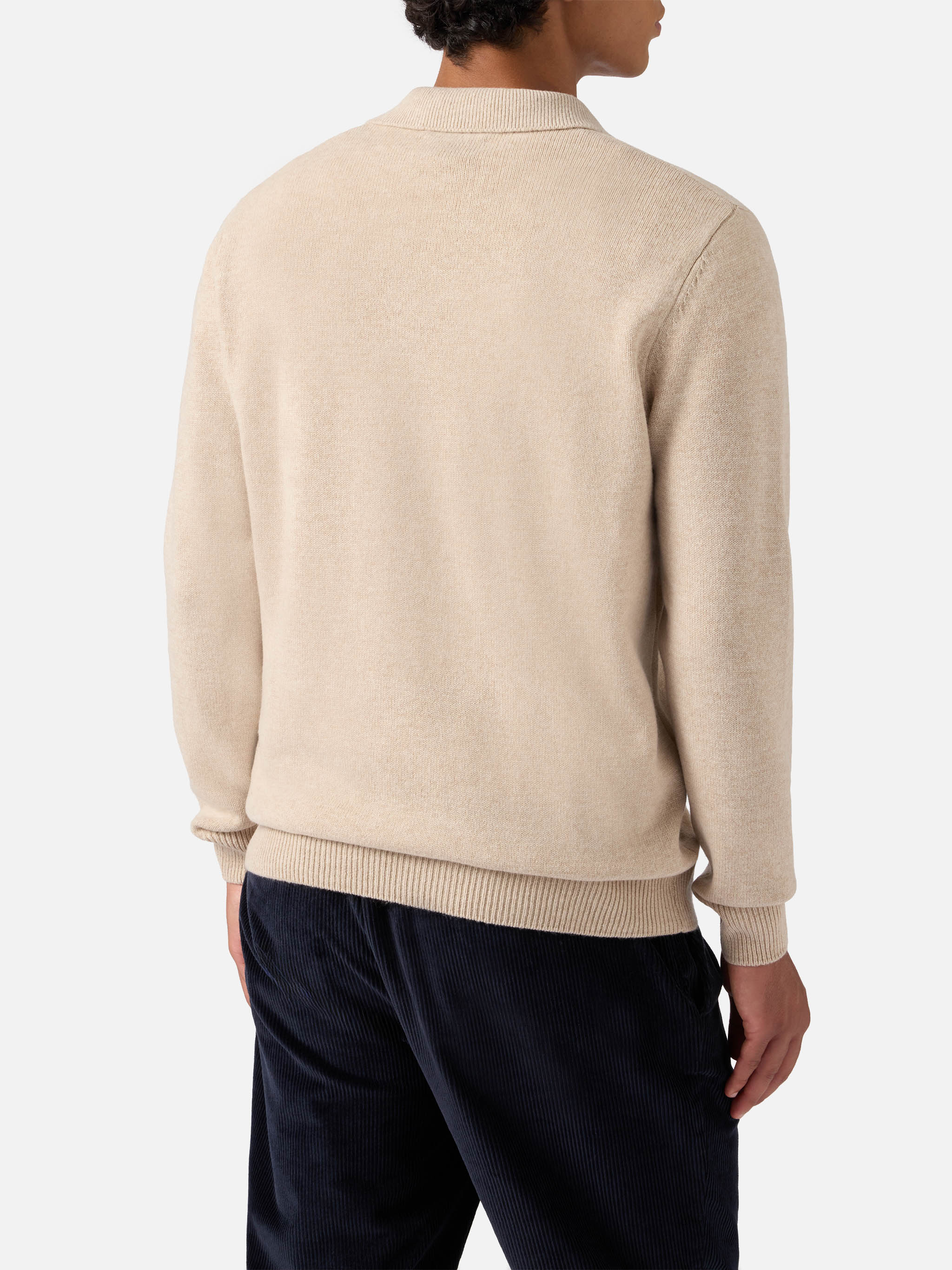 mc2-saint-barth-covent-polo-maglia-uomo-lana-beige-maniche-lunghe image 3