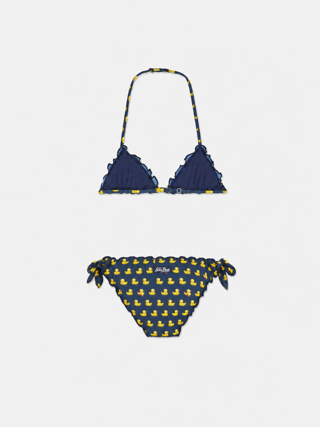 mc2-saint-barth-bikini-triangolo-cris-bambina-stampa-paperelle-blu image 2