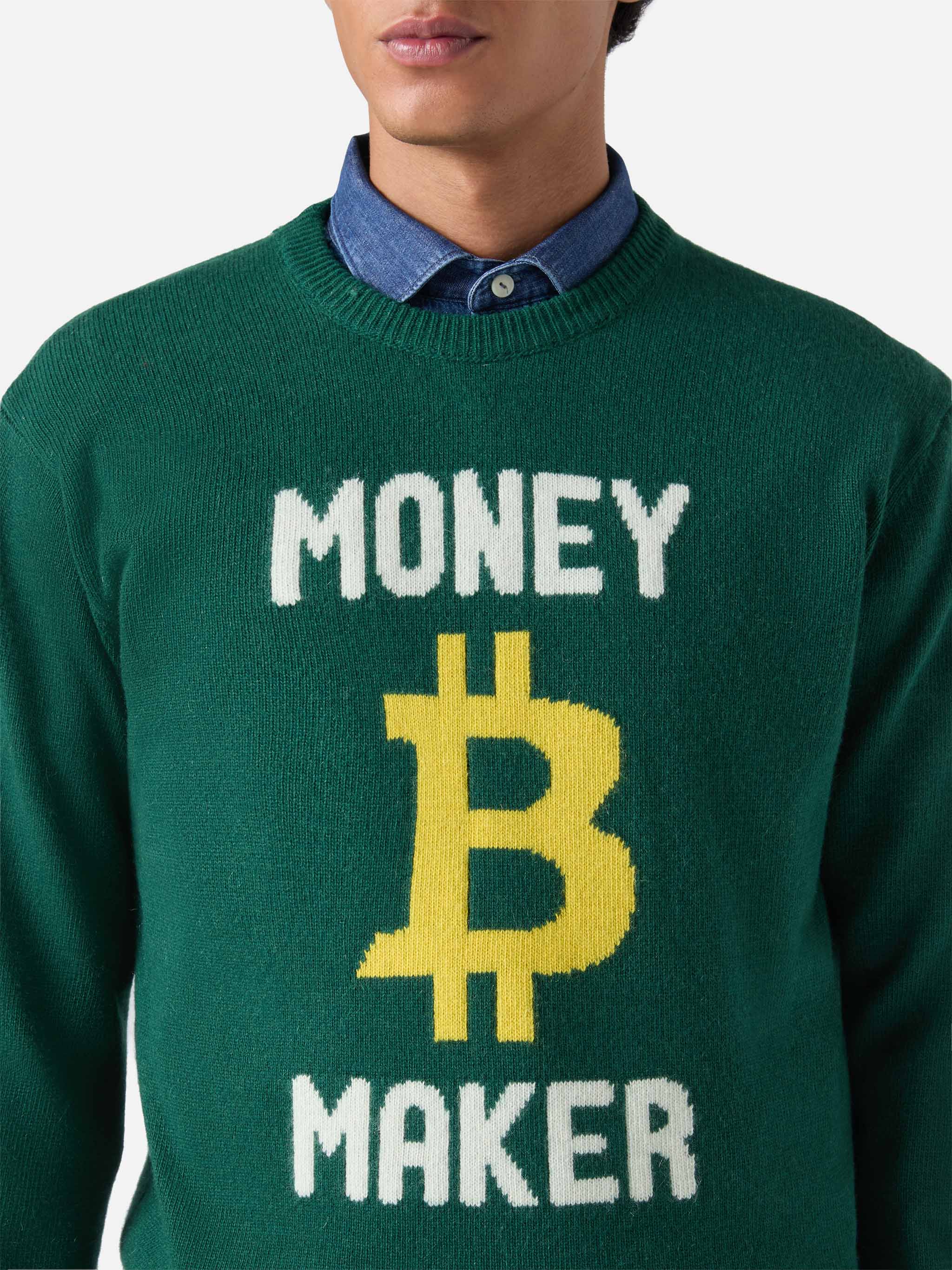 mc2-saint-barth-maglione-heron-girocollo-verde-money-maker-uomo image 2