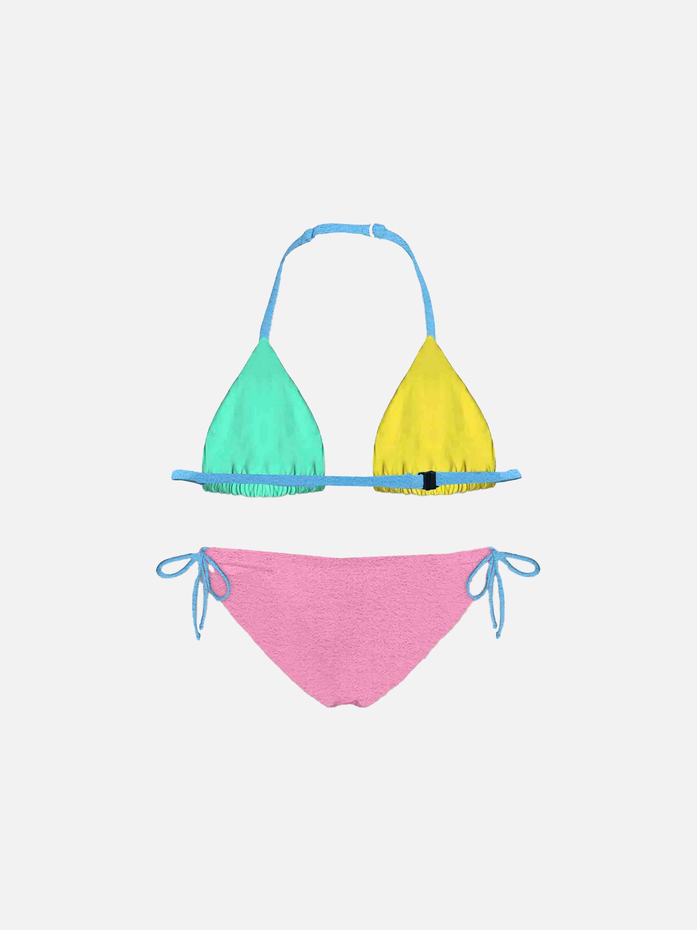 mc2-saint-barth-bikini-bambina-spugna-multicolore-verde-acqua-rosa-giallo image 2