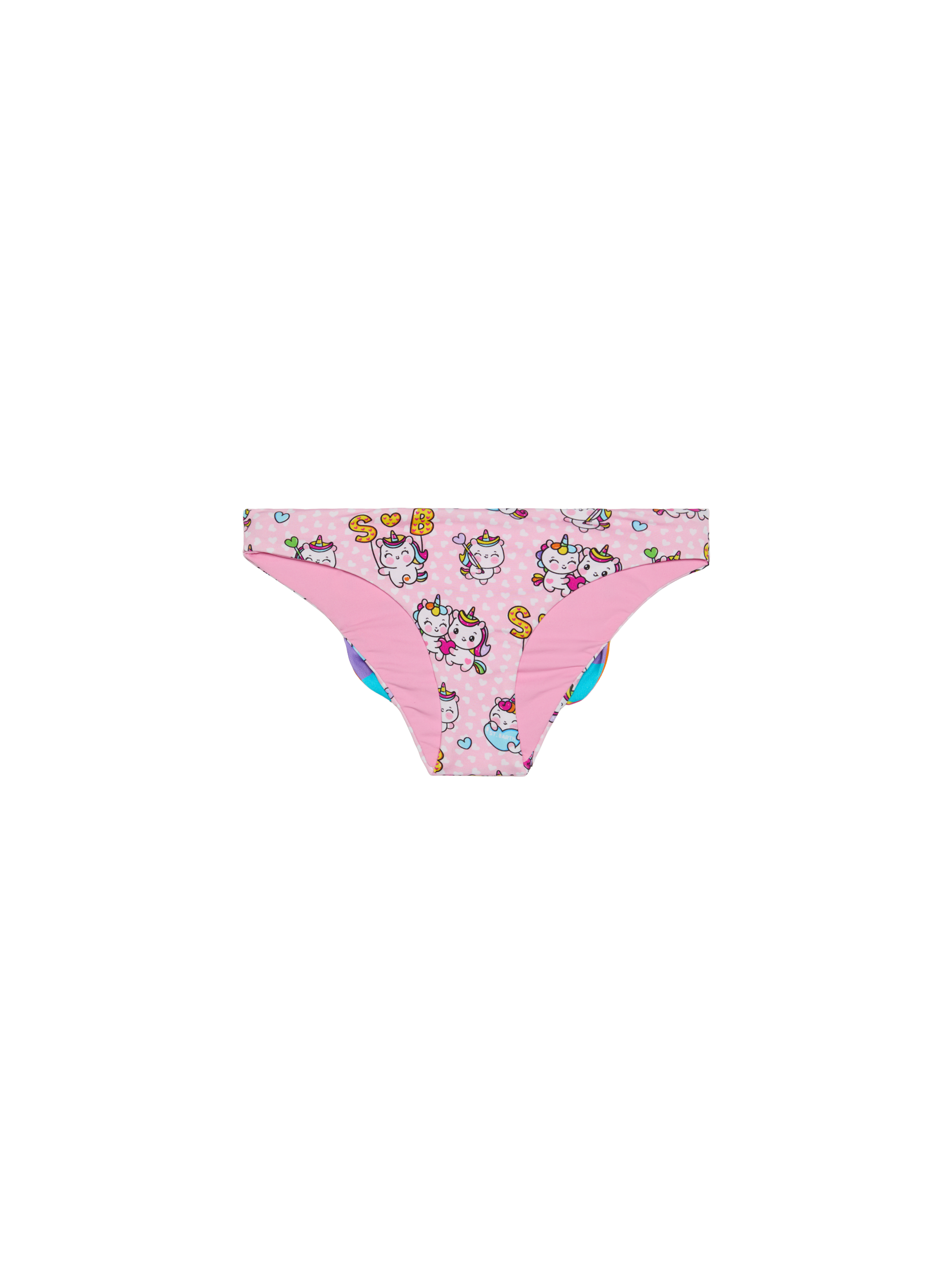mc2-saint-barth-virgo-slip-mare-bambina-con-stampa-unicorno-rosa image 2