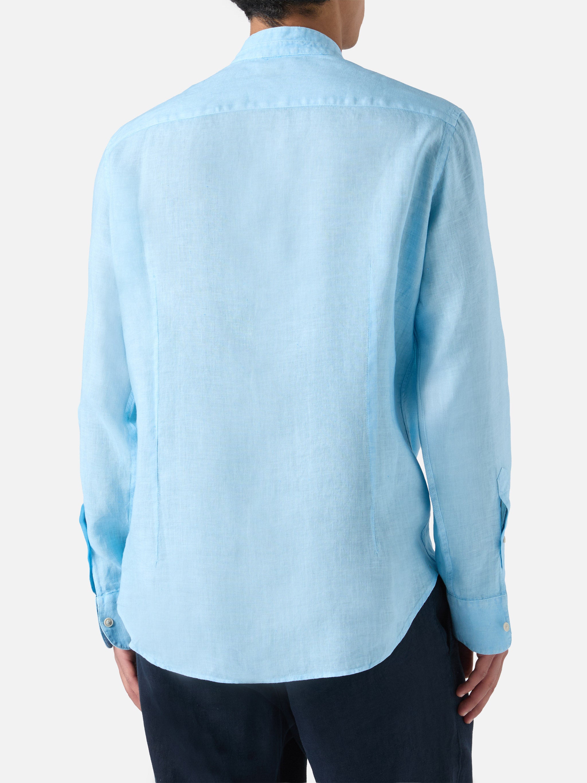 mc2-saint-barth-camicia-pierre-uomo-in-lino-azzurro-chambray-maniche-lunghe image 3