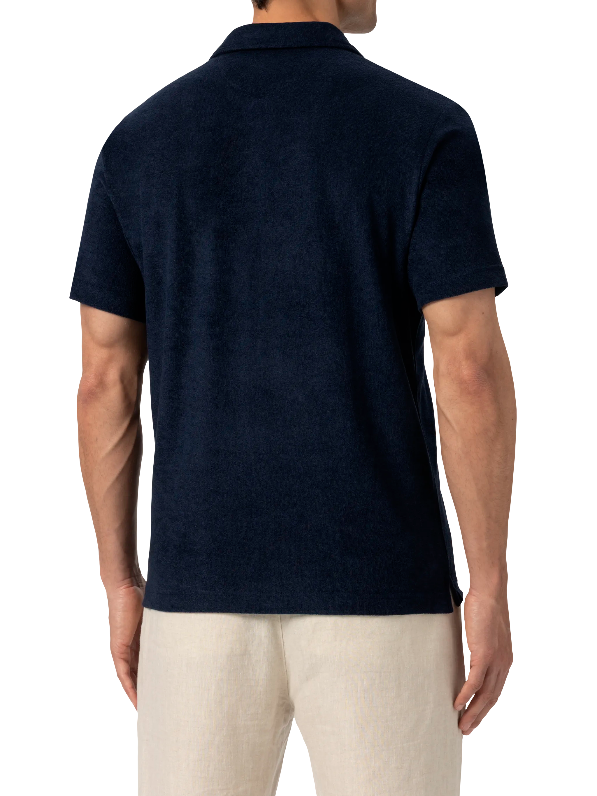 mc2-saint-barth-polo-jeremy-in-spugna-blu-navy-senza-bottoni-da-uomo image 2