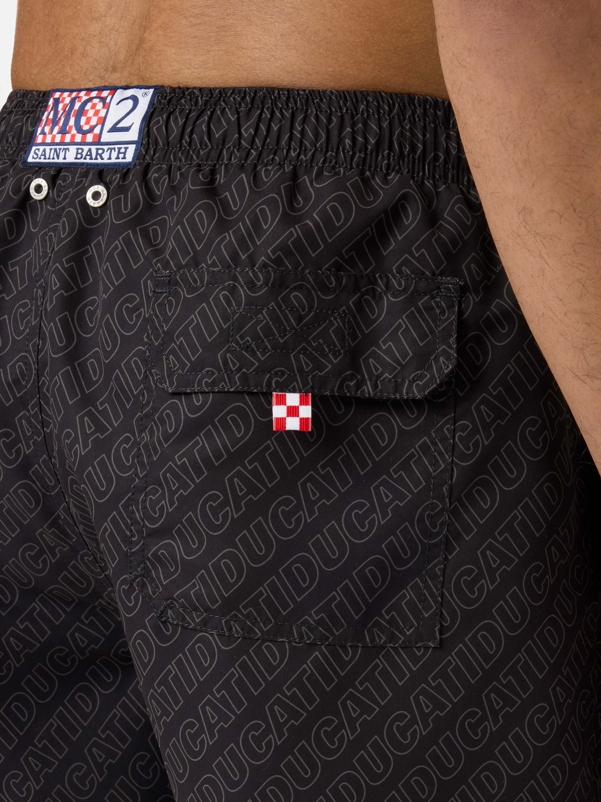 mc2-saint-barth-gustavia-costume-mare-uomo-special-edition-ducati-nero-rosso image 6