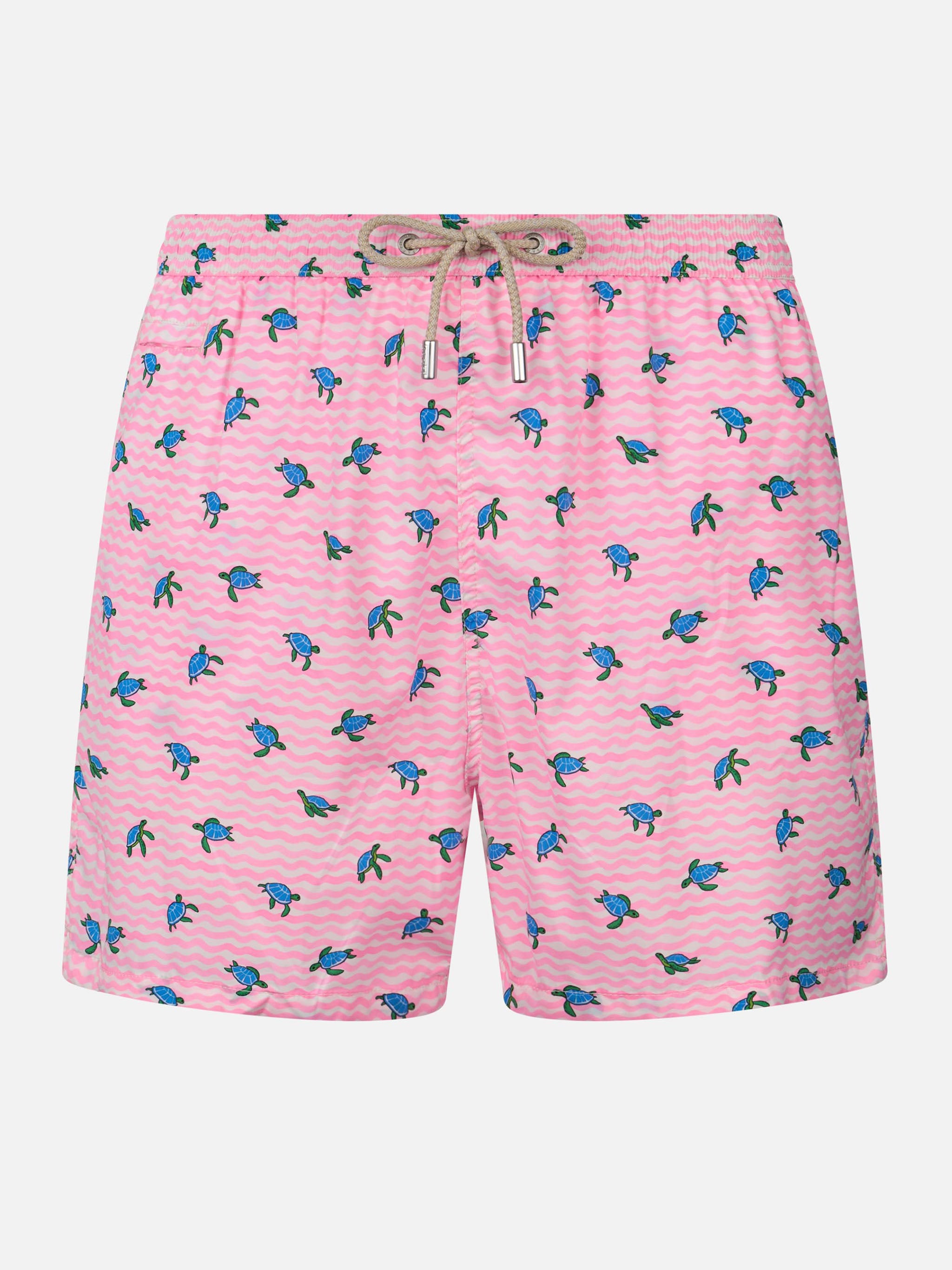 mc2-saint-barth-comfort-light-costume-uomo-rosa-stampa-tartarughe-marine image 1