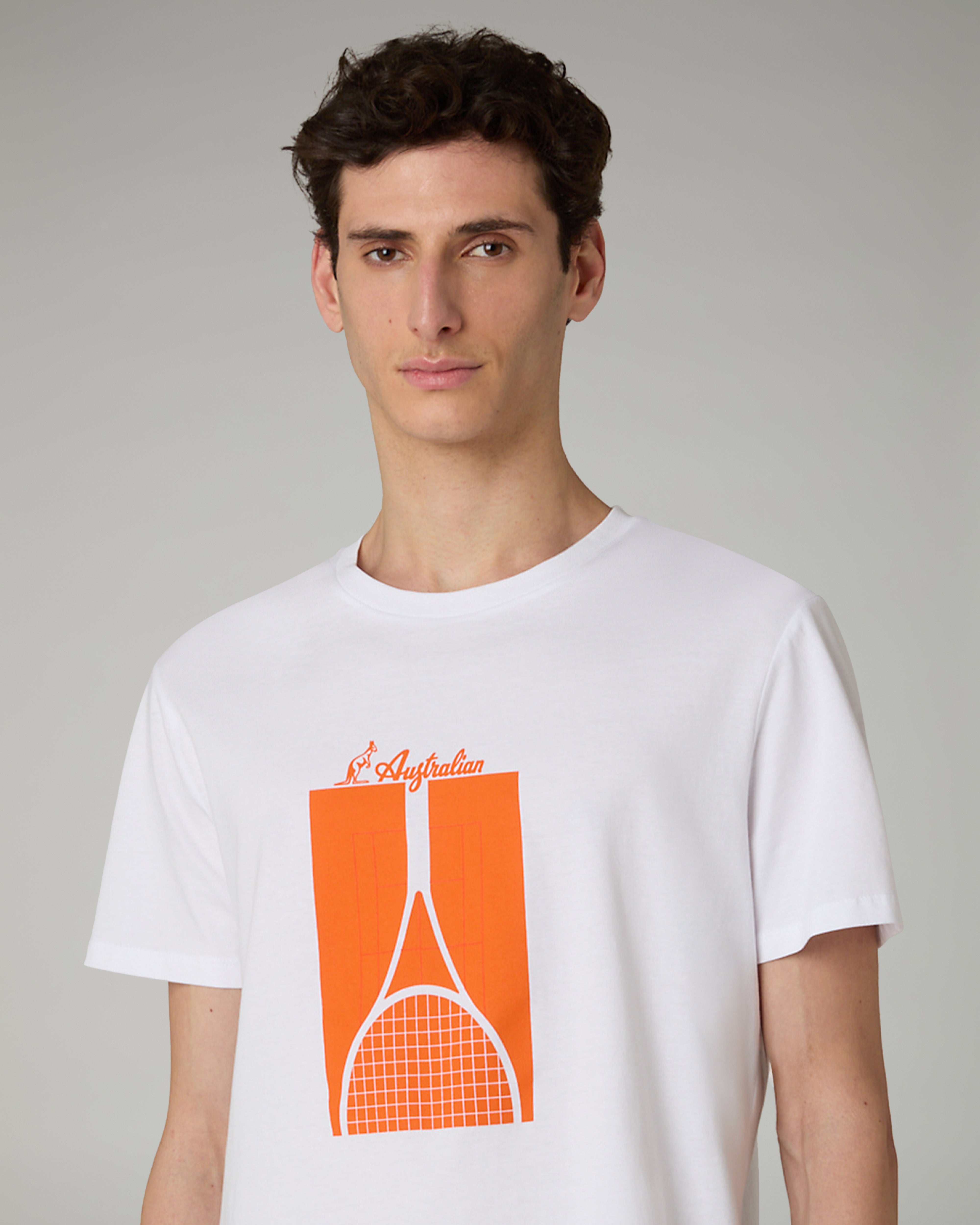 australian-raquet-court-t-shirt-in-cotone-bianca-regular-fit image 4