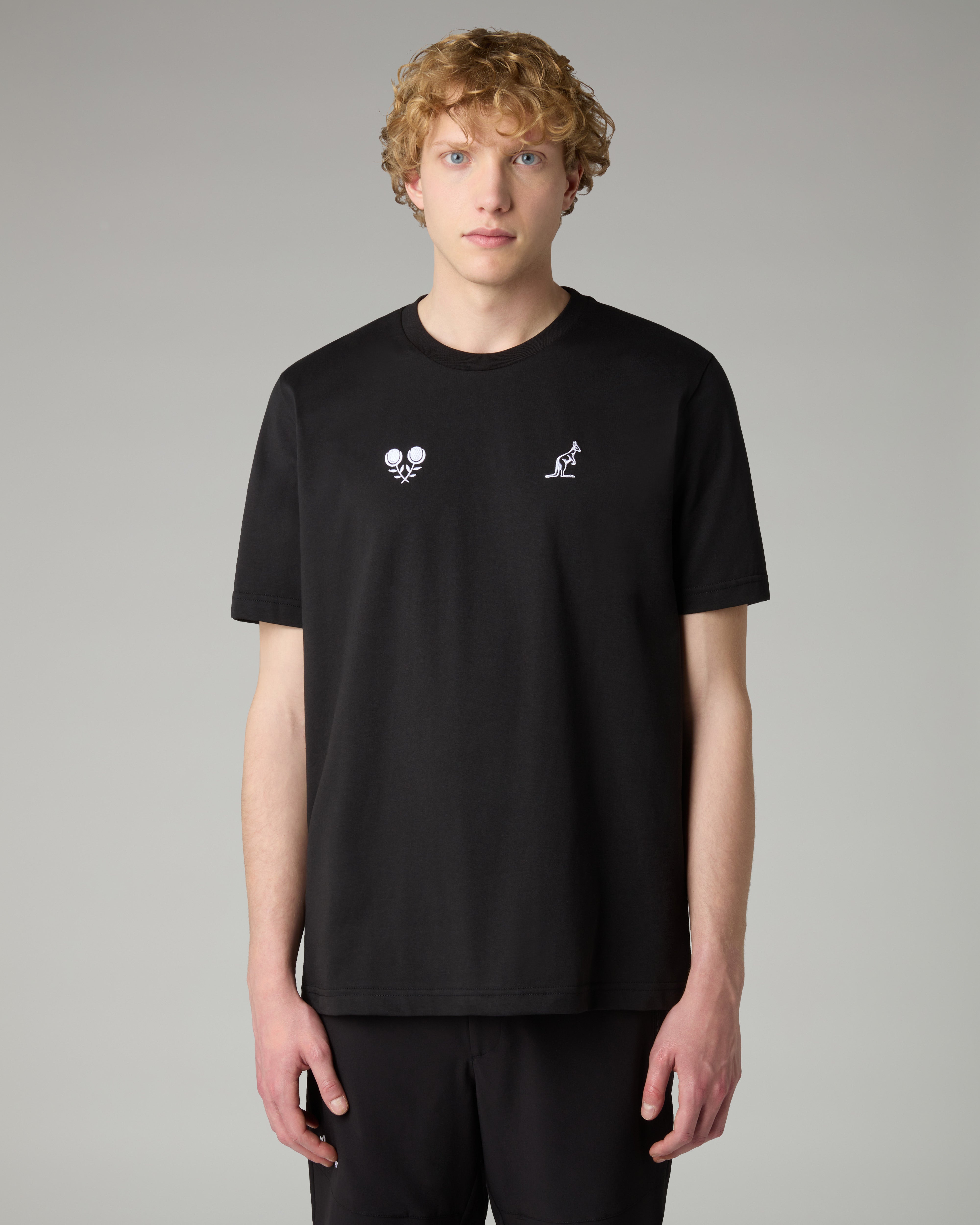 australian-gaucho-t-shirt-cotone-nera-regular-fit-made-in-italy image 3