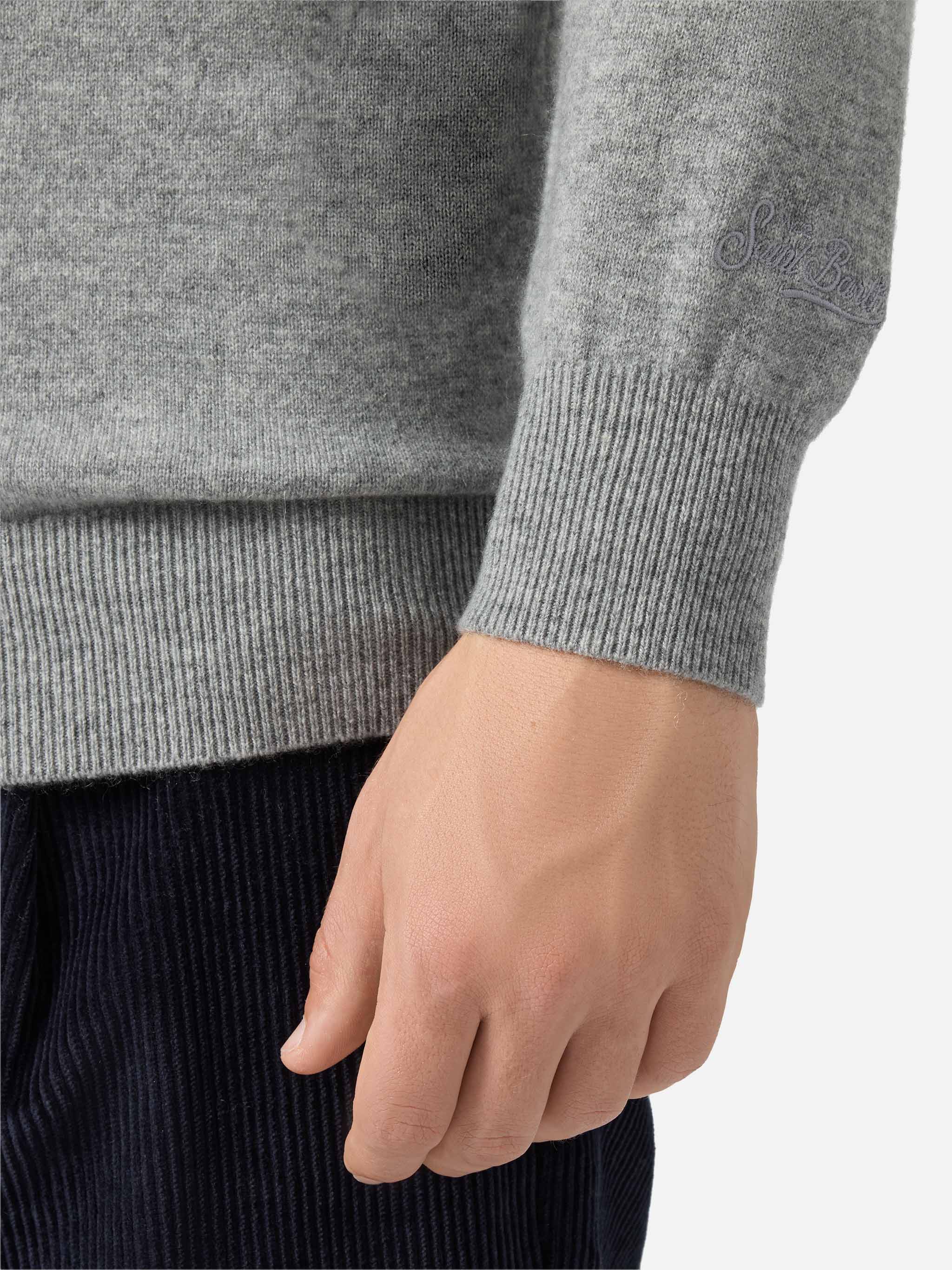 mc2-saint-barth-maglione-regent-in-100-cashmere-grigio-melange image 4