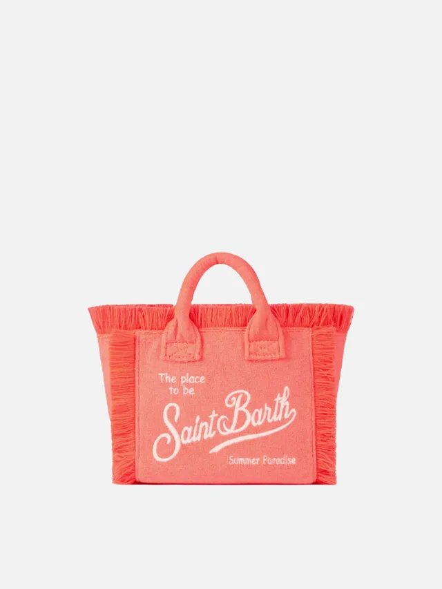 borsa-mc2-saint-barth-vanity-mini-sponge-in-tessuto-effetto-spugna-rosa-fluo image 1