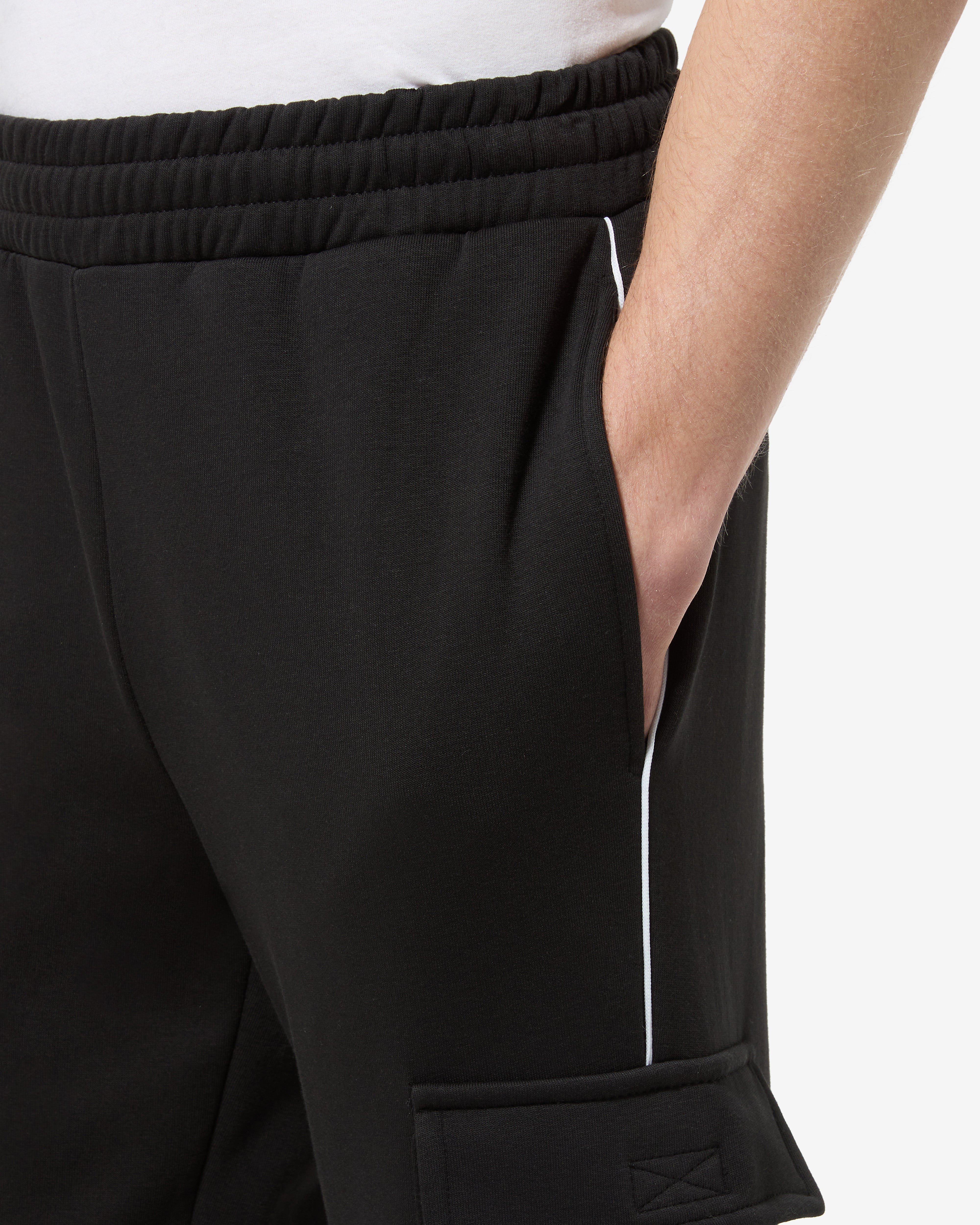australian-pocket-track-pant-pantalone-felpa-invernale-nero-con-tasca-gamba image 3
