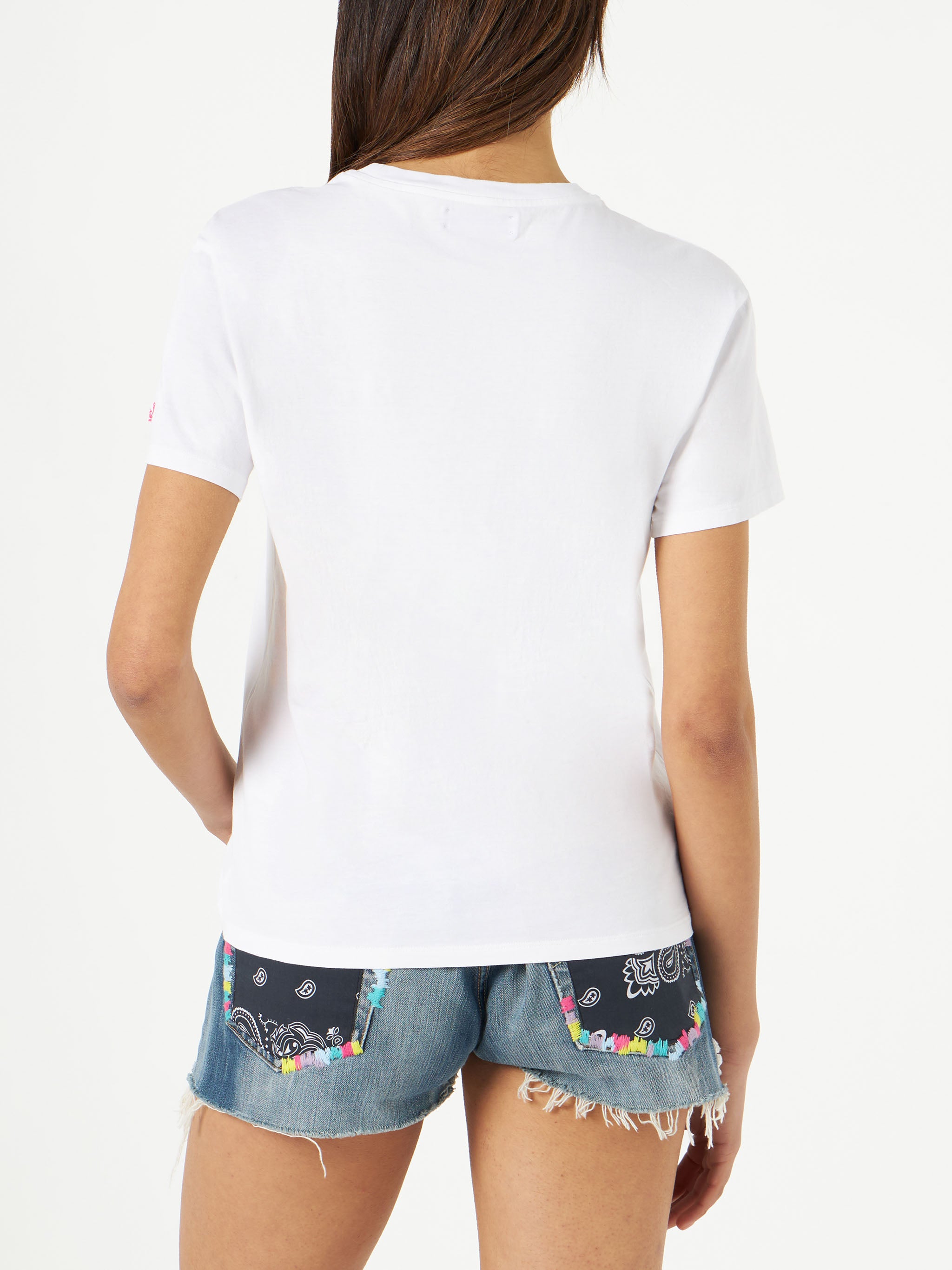 mc2-saint-barth-emilie-t-shirt-donna-in-cotone-bianco-con-stampa-mushrooms-ibiza image 3