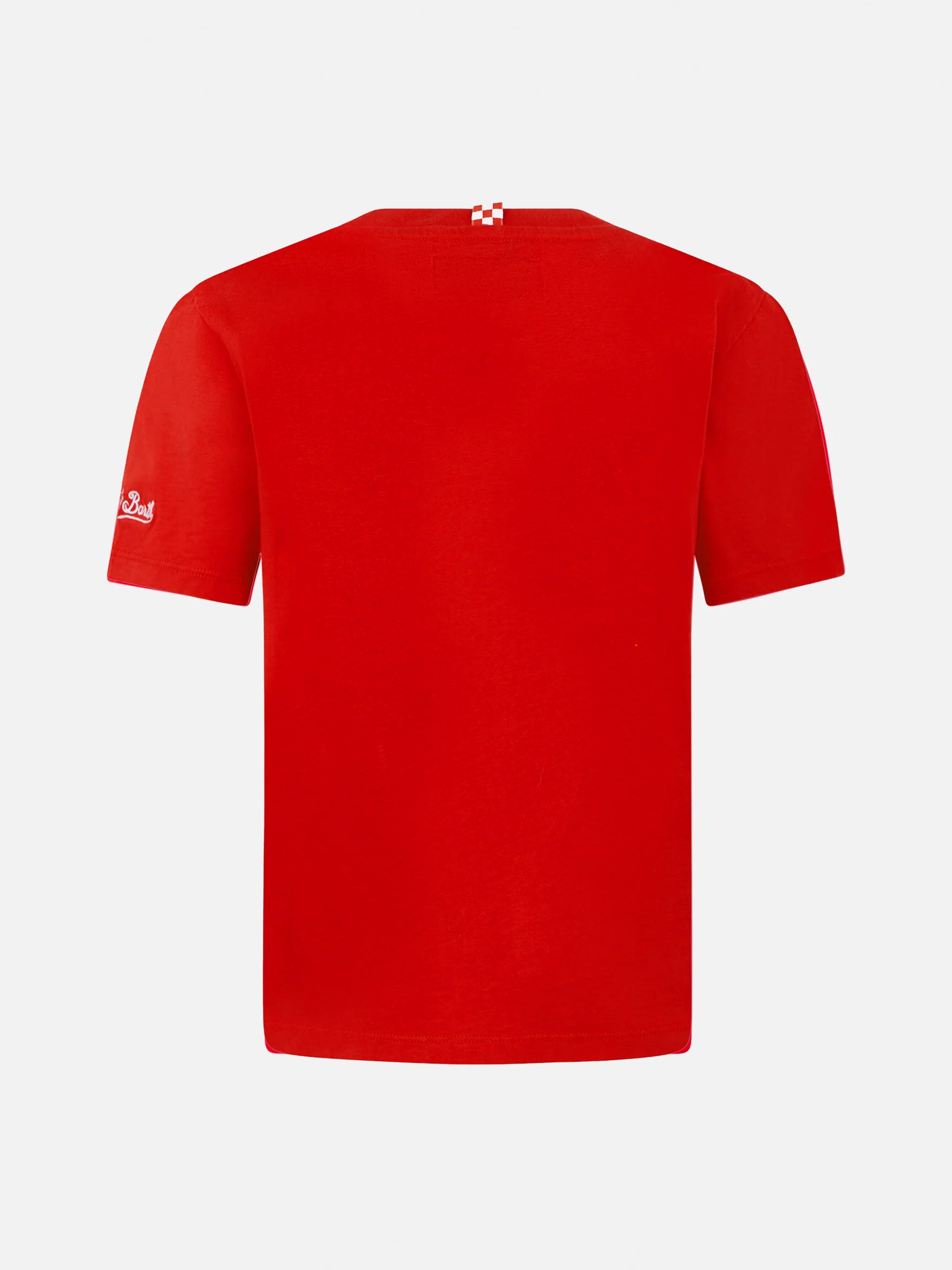 mc2-saint-barth-t-shirt-bambino-snoopy-peanuts-in-cotone-pesante-rossa image 2