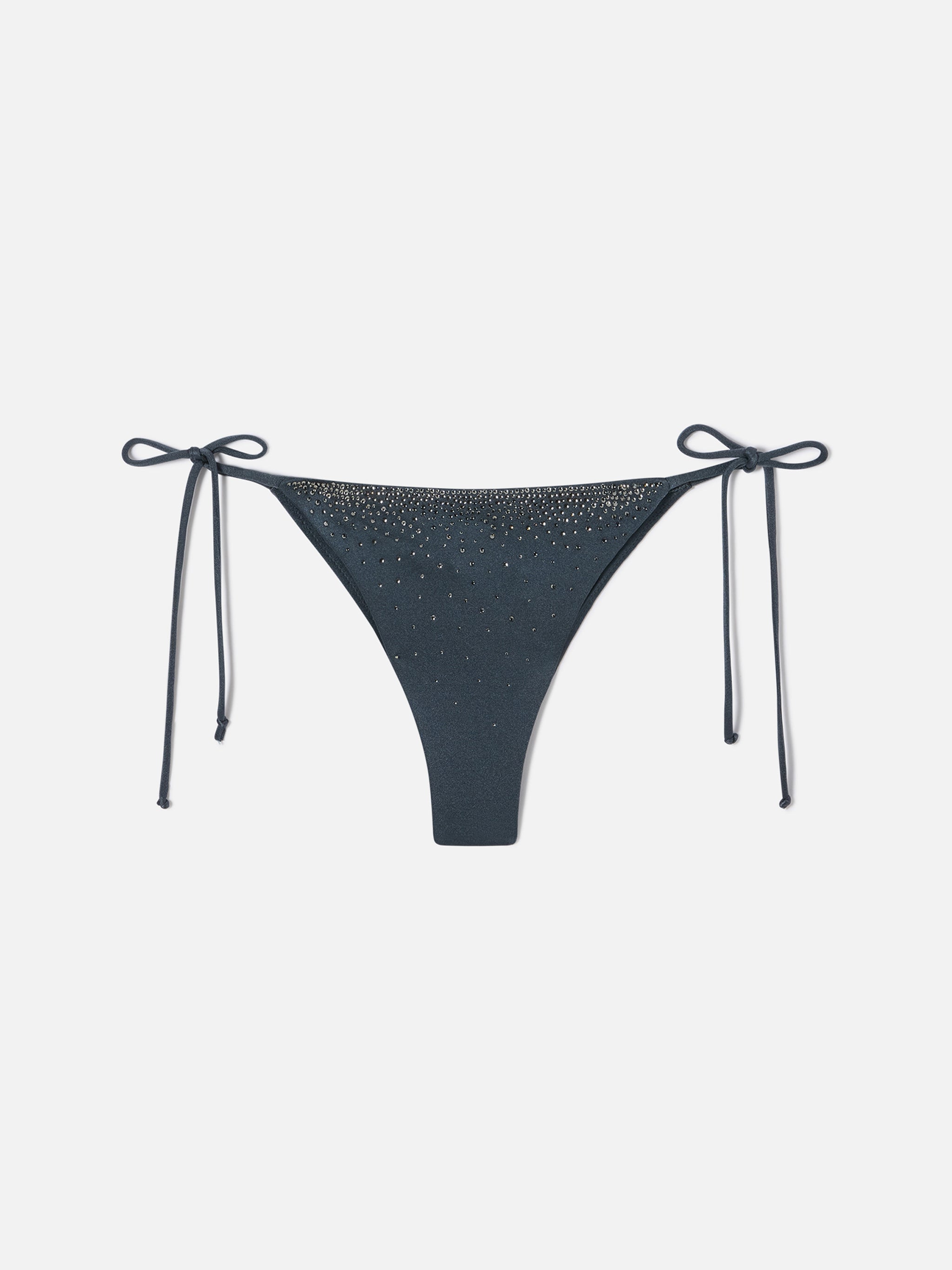 mc2-saint-barth-marielle-slip-mare-brasiliana-glossy-grigio-scuro-con-strass image 1