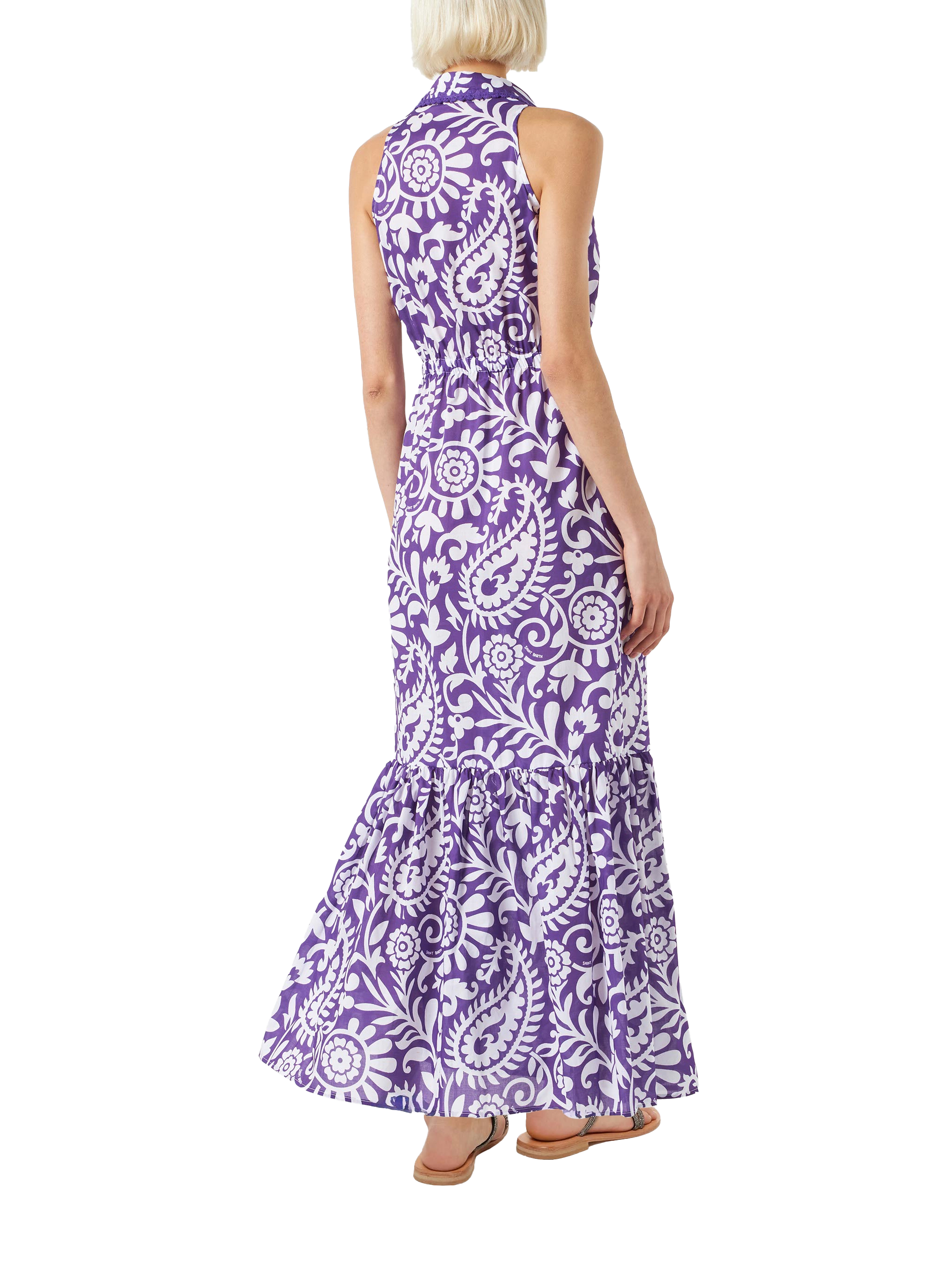 mc2-saint-barth-ida-abito-lungo-donna-in-cotone-viola-fantasia-paisley image 2