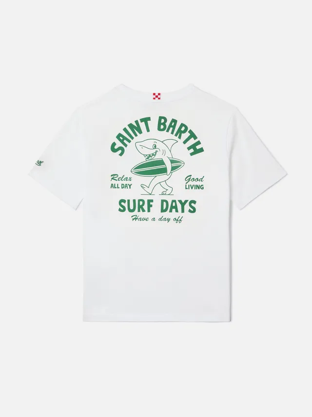 mc2-saint-barth-t-shirt-portland-jr-surf-days-t-shirt-bambino-cotone-bianca-stam image 1