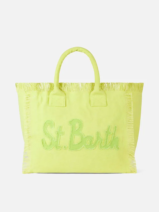 mc2-saint-barth-vanity-borsa-a-spalla-tela-verde-chiaro-40x32x20 image 1