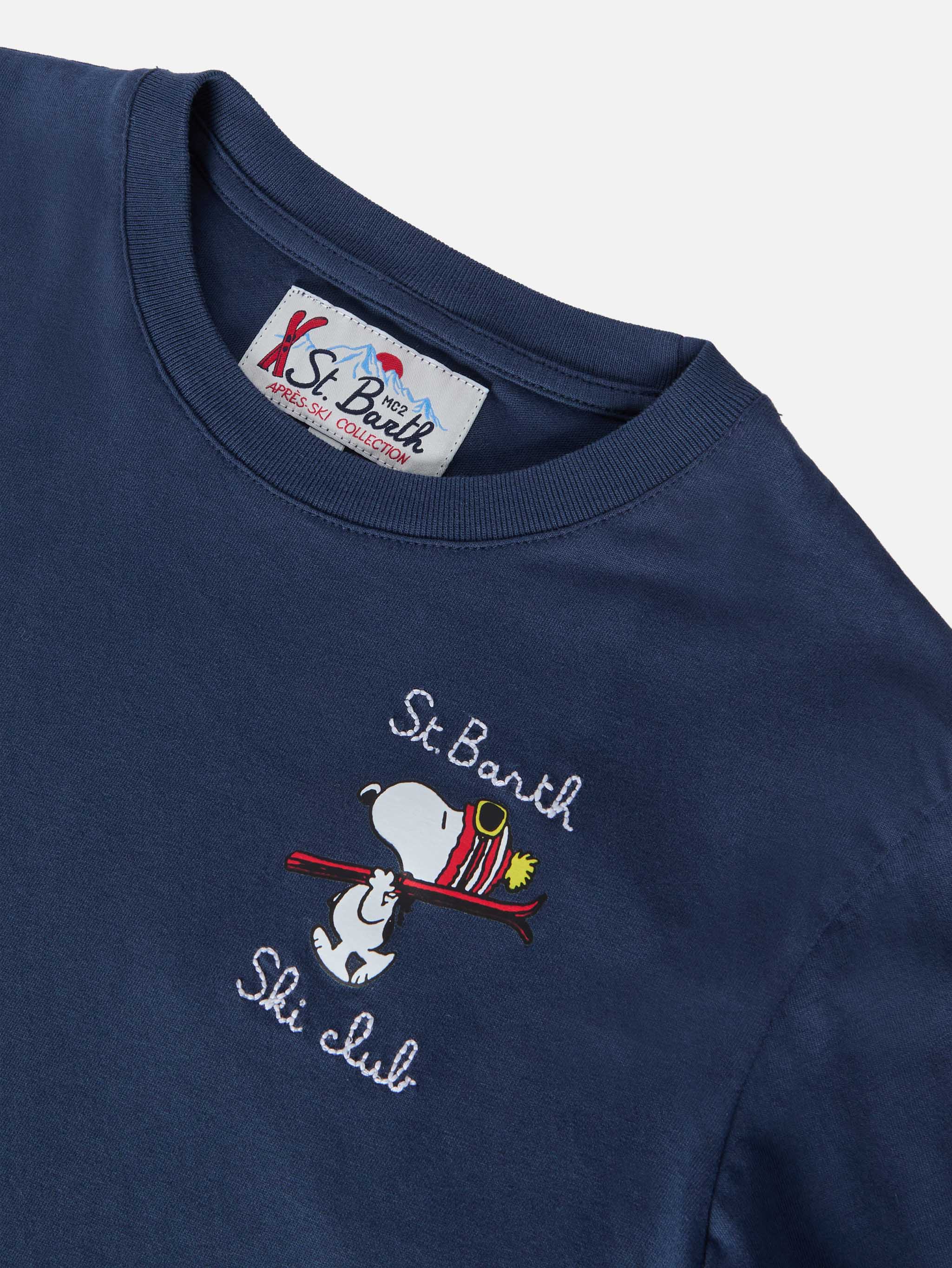 mc2-saint-barth-t-shirt-luton-jr-warm-bambino-blu-stampa-snoopy-special-edition image 3