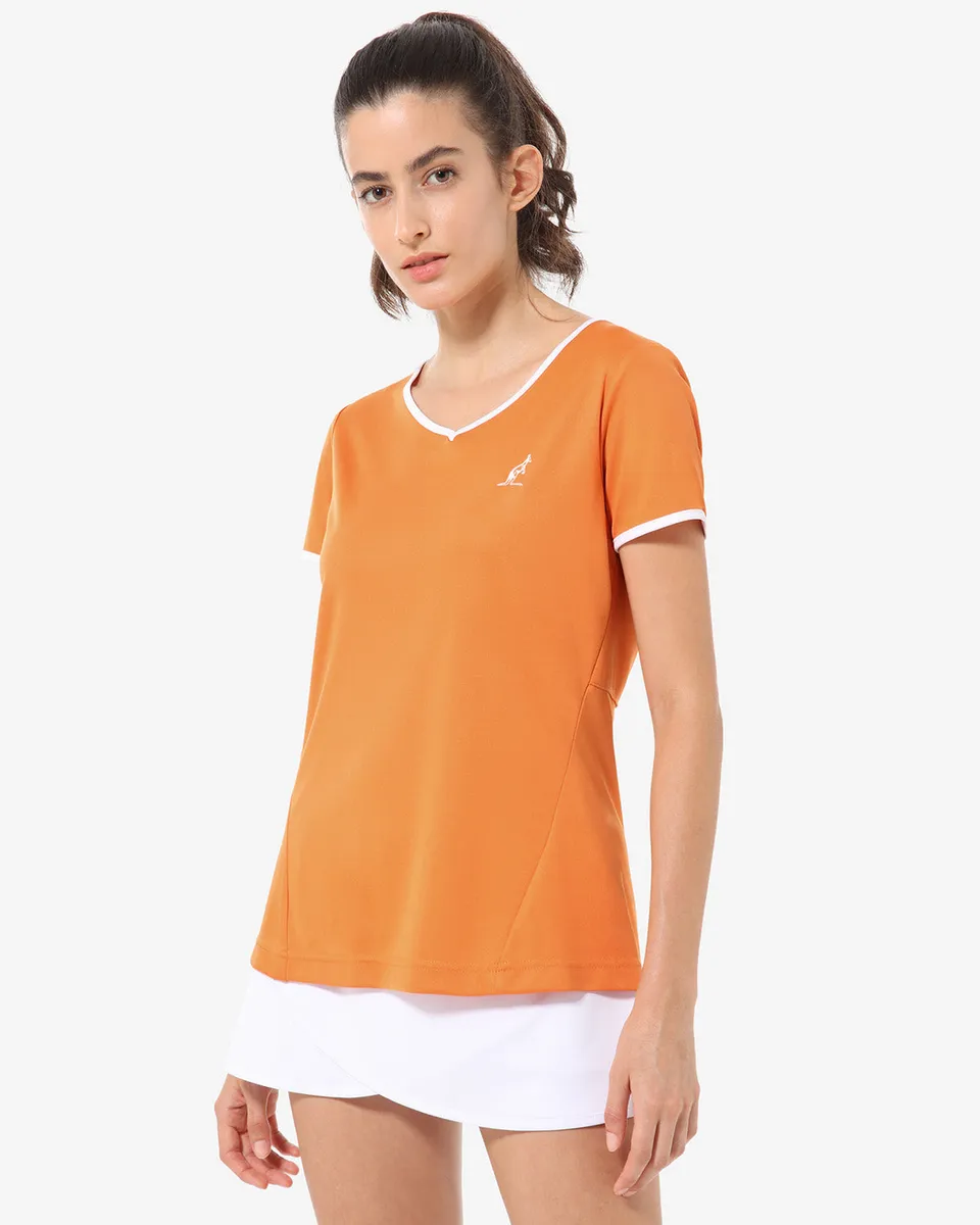 australian-slit-back-t-shirt-tennis-ace-arancio-acceso image 1