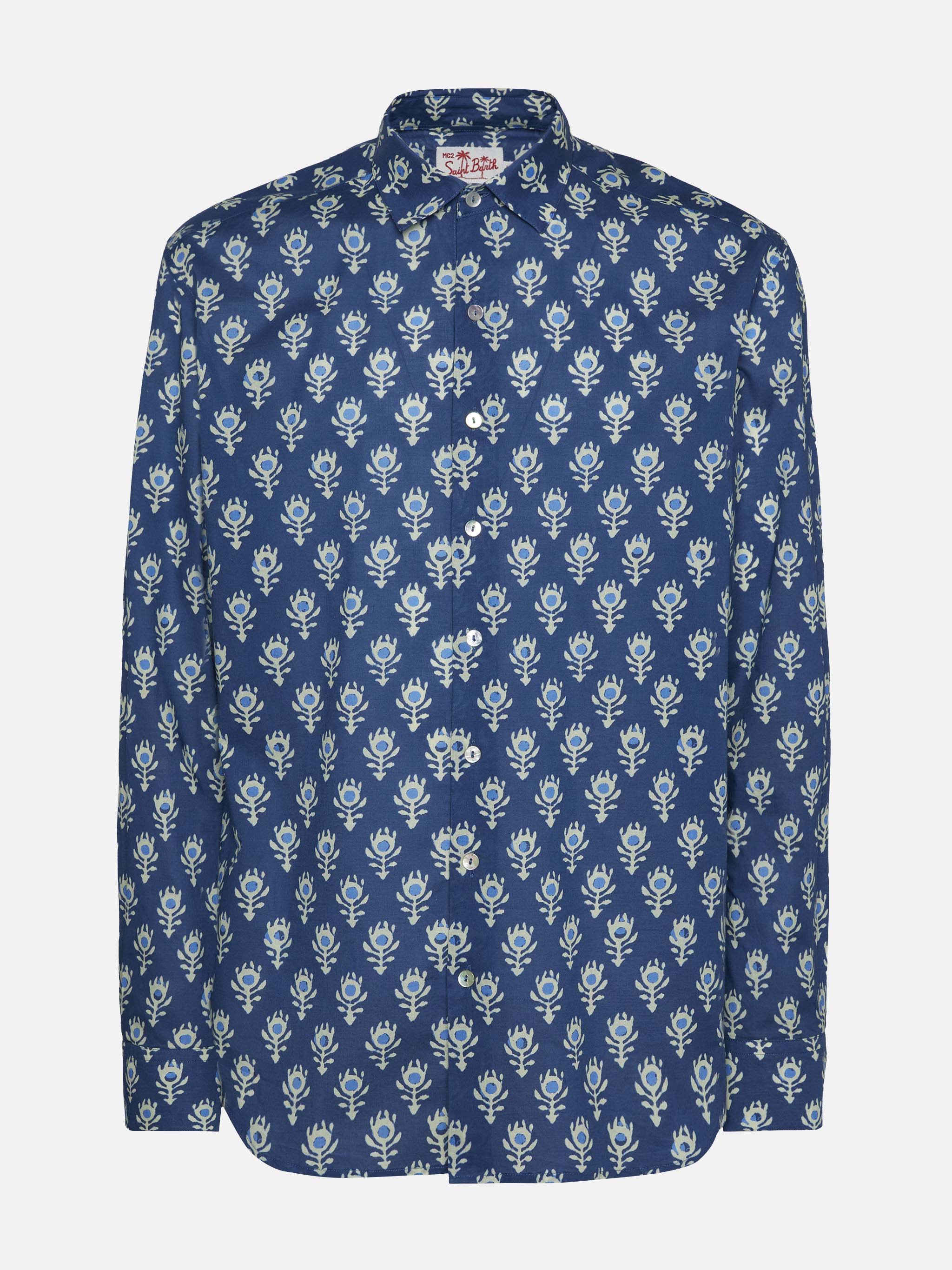 mc2-saint-barth-camicia-sikelia-uomo-in-mussola-di-cotone-stampa-boho-blu image 4