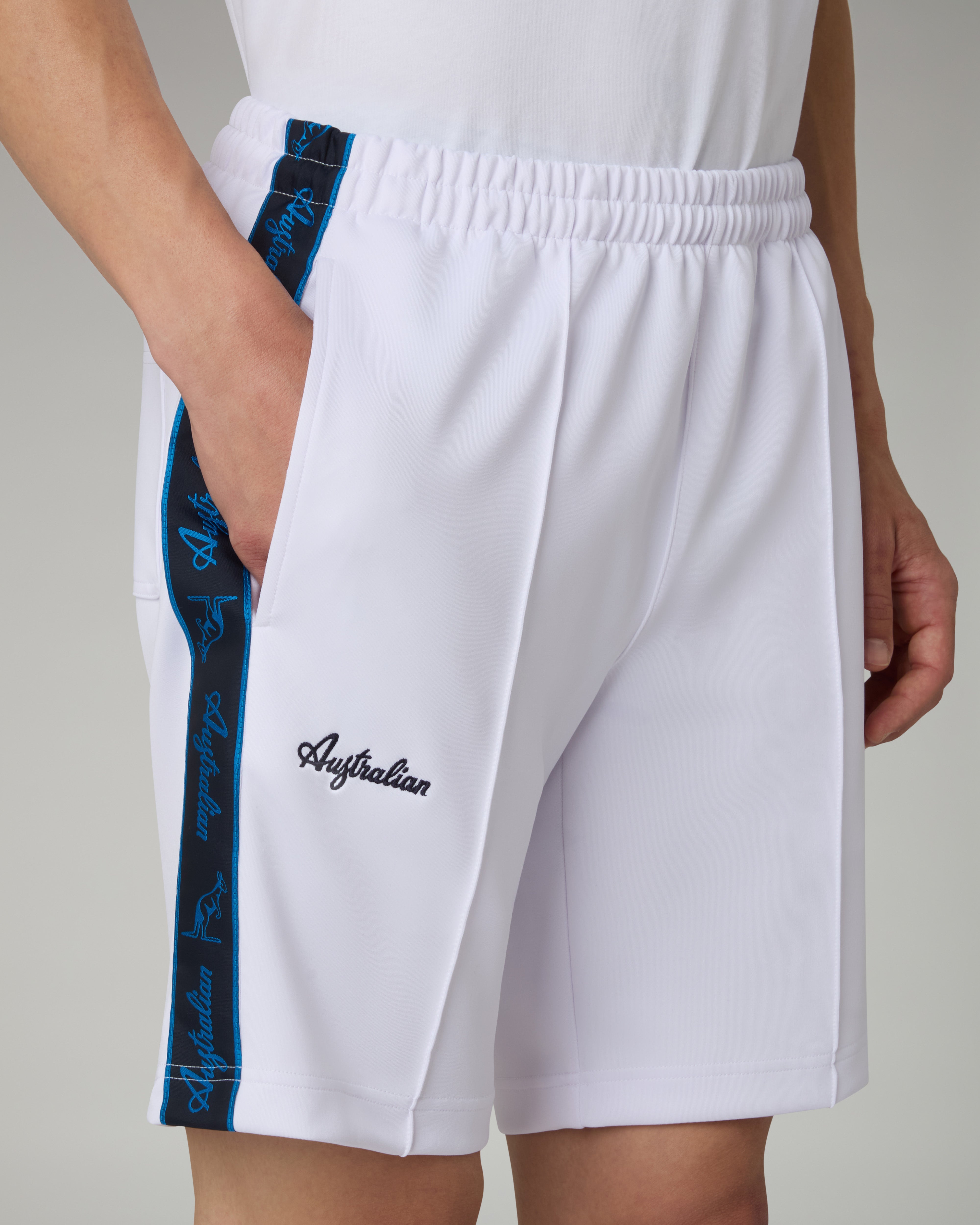 australian-blue-tape-short-bianco-in-tessuto-shot-con-tape image 4