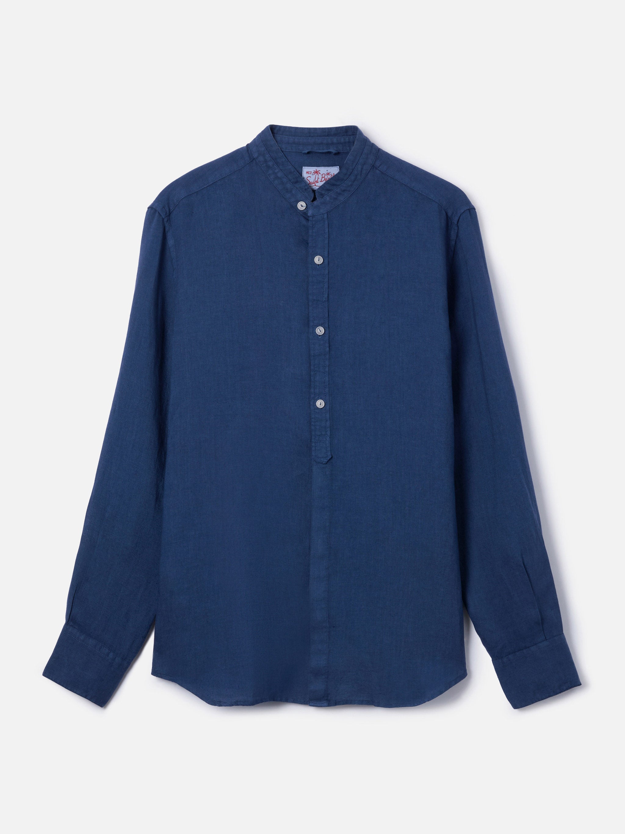 mc2-saint-barth-camicia-klarke-blu-vintage-in-puro-lino image 4