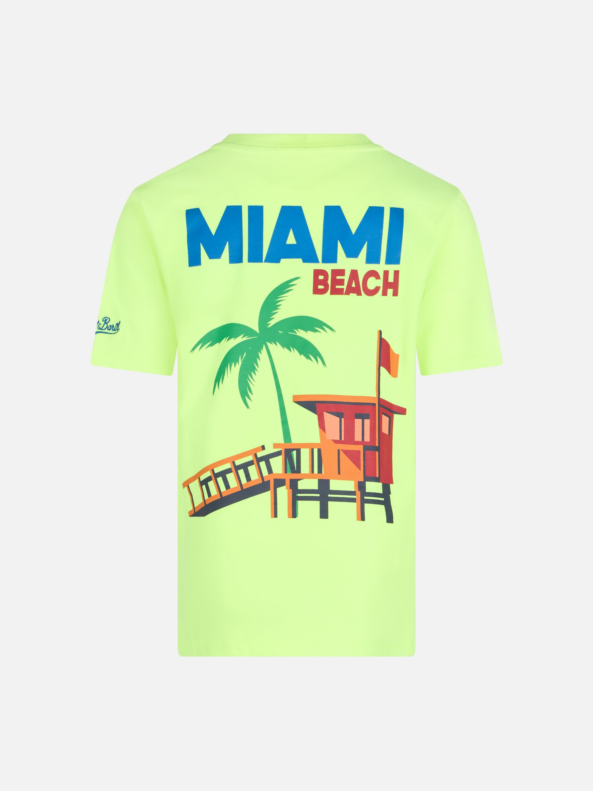 mc2-saint-barth-t-shirt-boy-miami-beach-in-cotone-gialla image 2
