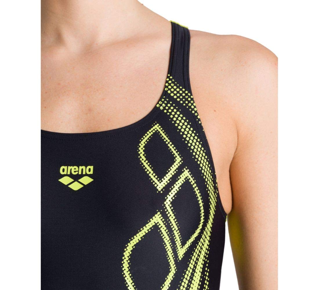 arena-spirit-swim-pro-back-costume-intero-donna-nero-verde image 3