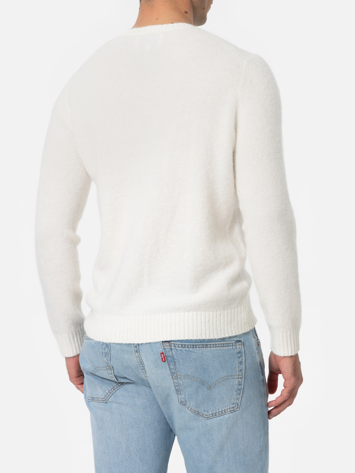 mc2-saint-barth-maglia-regent-in-tessuto-stretch-panna-tinta-unita-con-scollo-a- image 3