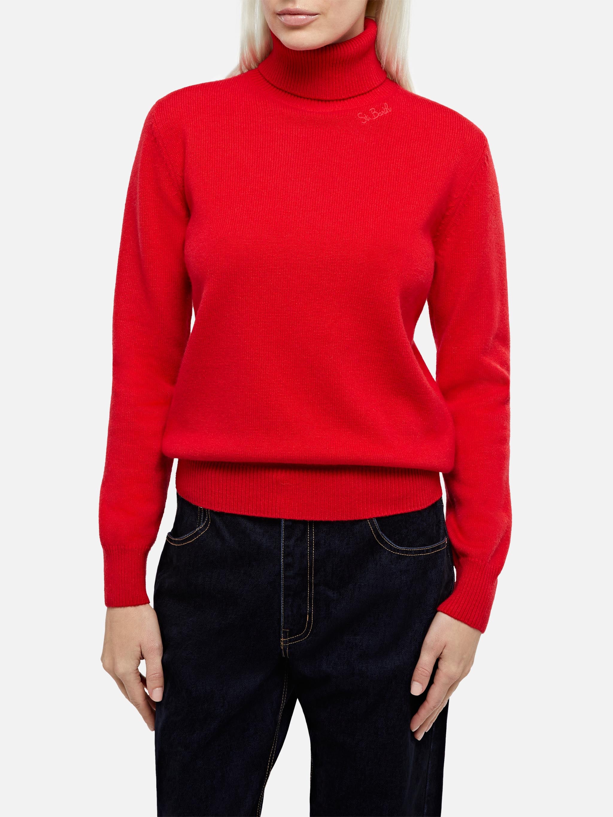mc2-saint-barth-moody-dolcevita-donna-rosso-in-misto-cashmere image 1