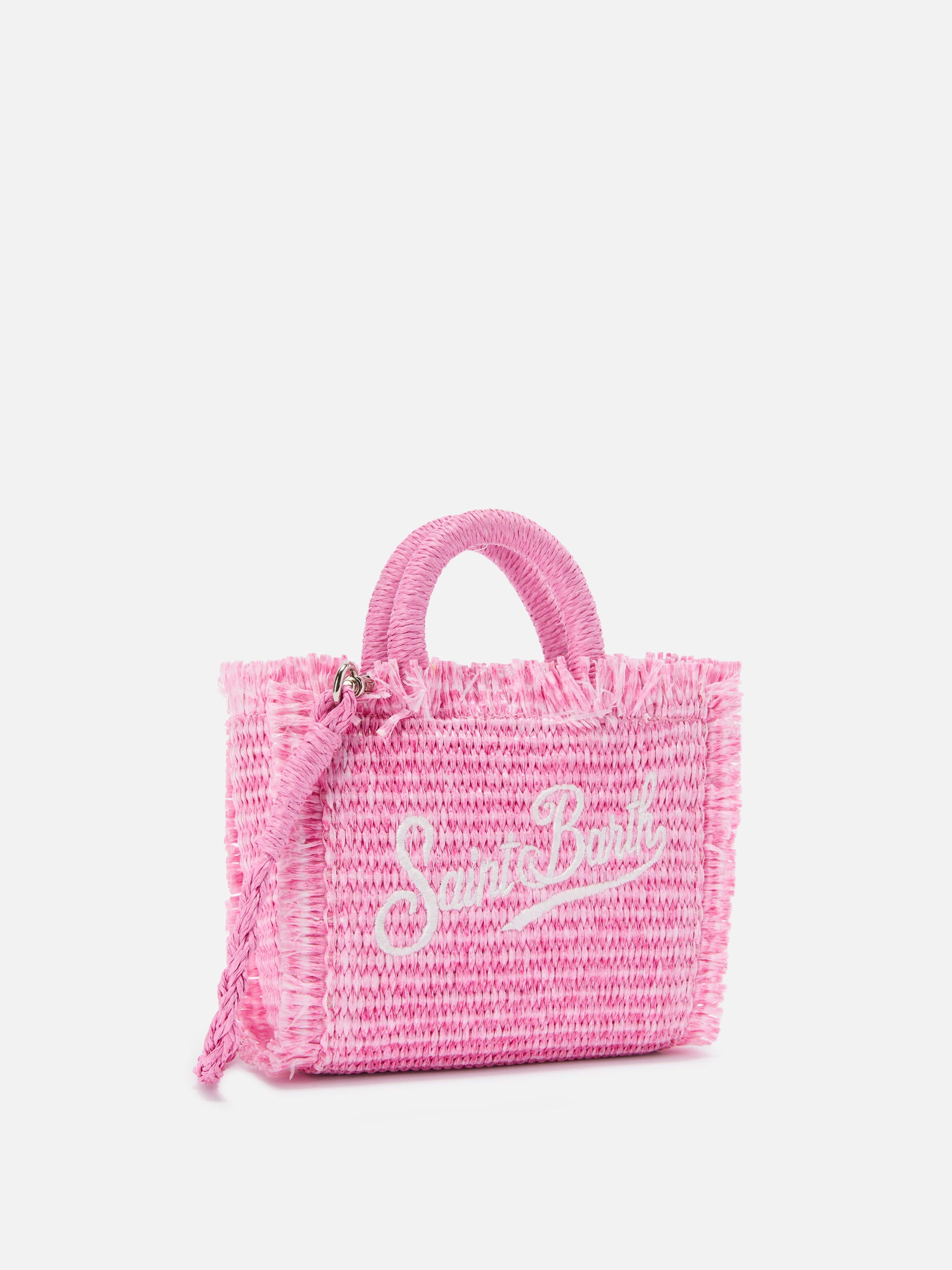 mc2-saint-barth-vanity-micro-borsa-effetto-paglia-beige-dettagli-rosa image 3
