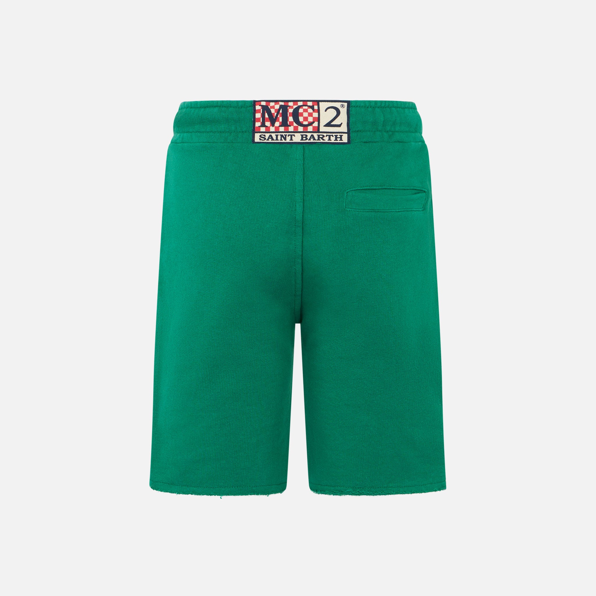 mc2-saint-barth-bermuda-bambino-in-cotone-verde-ginocchio image 2