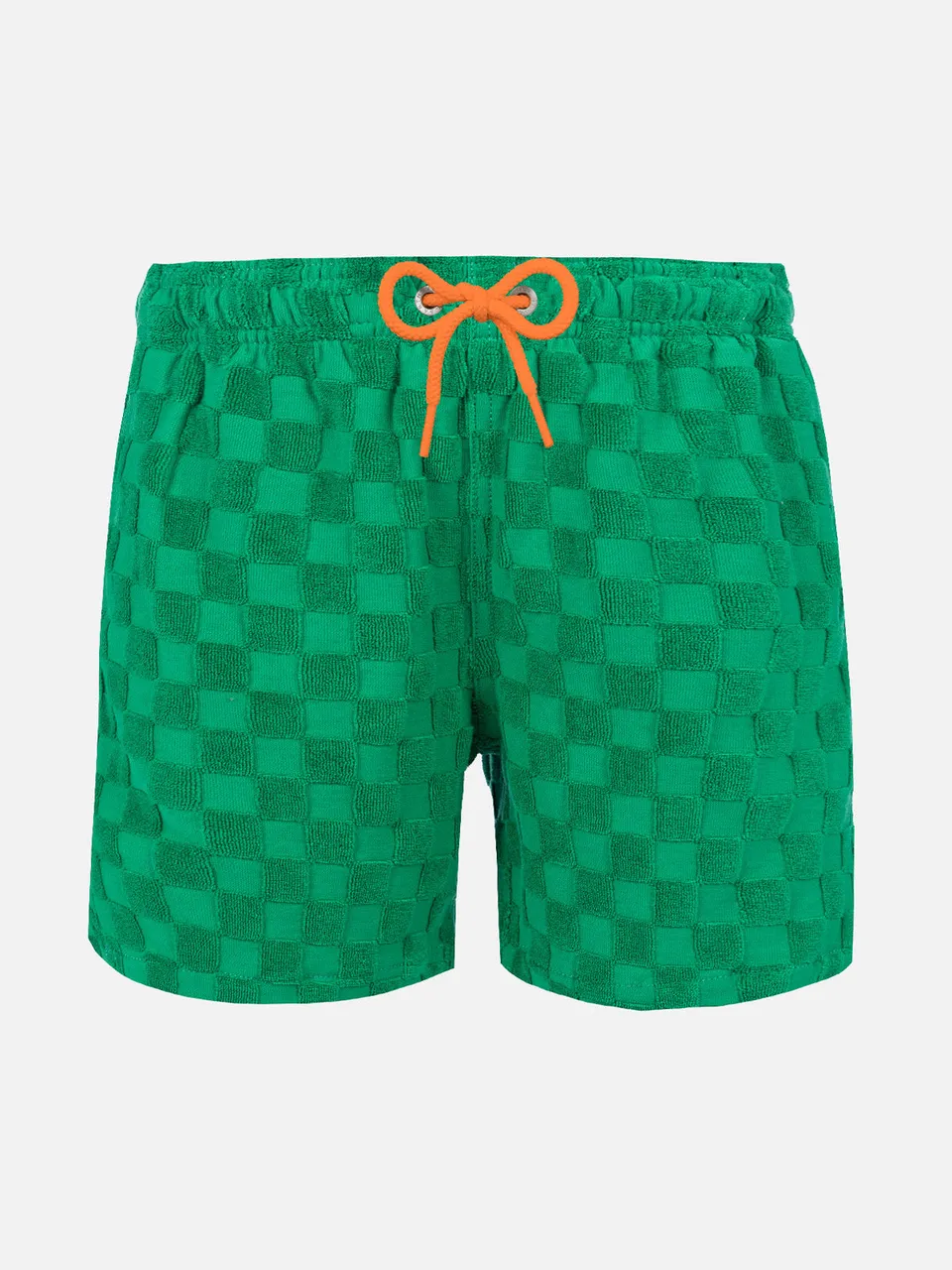 mc2-saint-barth-costume-bagno-bambino-spugna-stampa-vichy-verde image 1