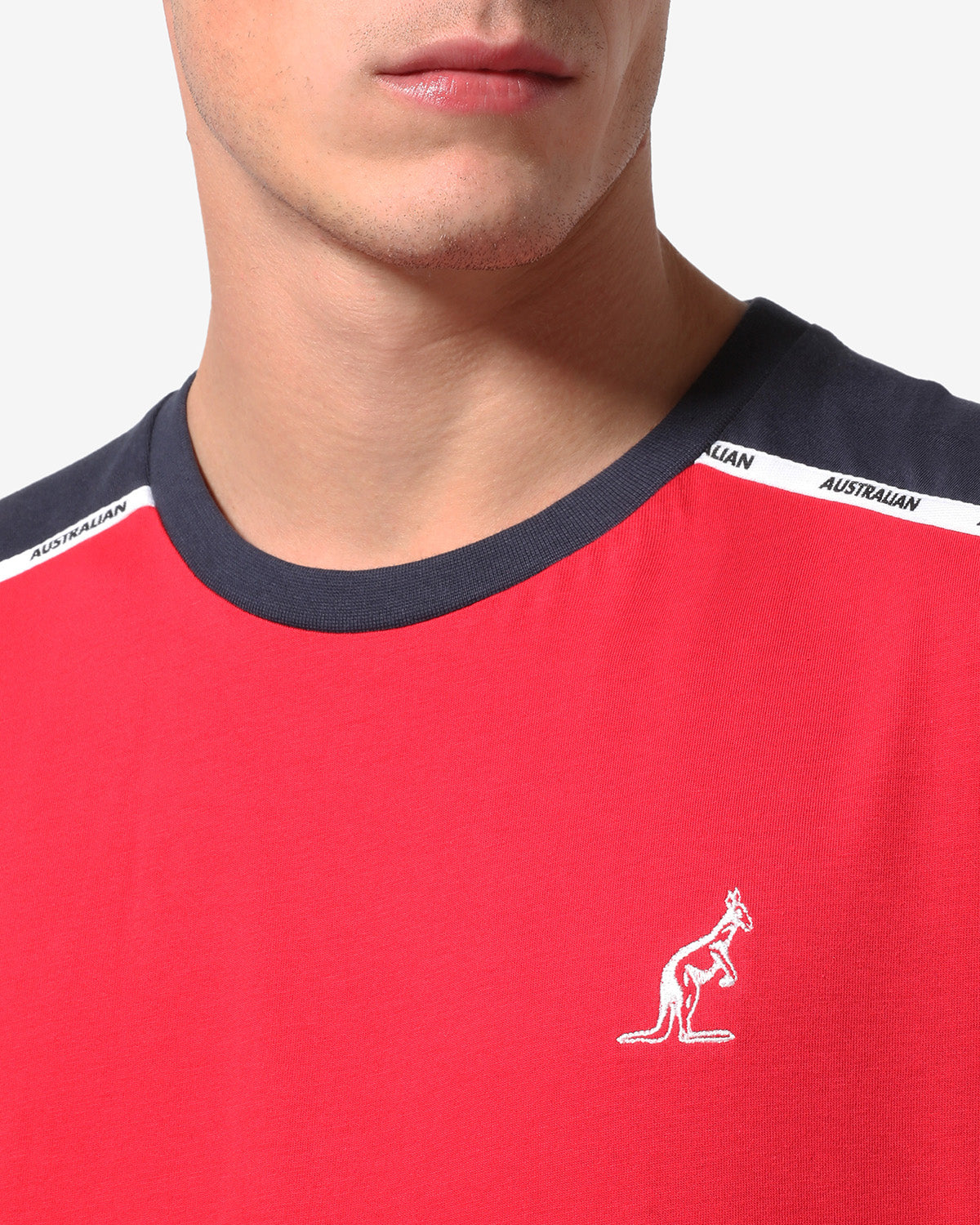 australian-tape-logo-t-shirt-blu-navy-cotone-regular-fit image 4