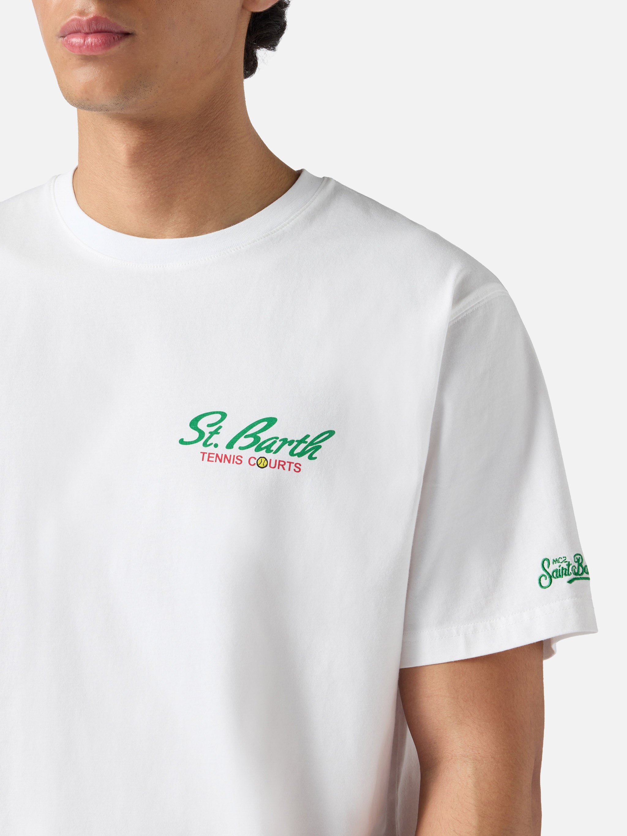 mc2-saint-barth-t-shirt-portland-snoopy-tennis-courts-bianca-special-edition-pea image 2