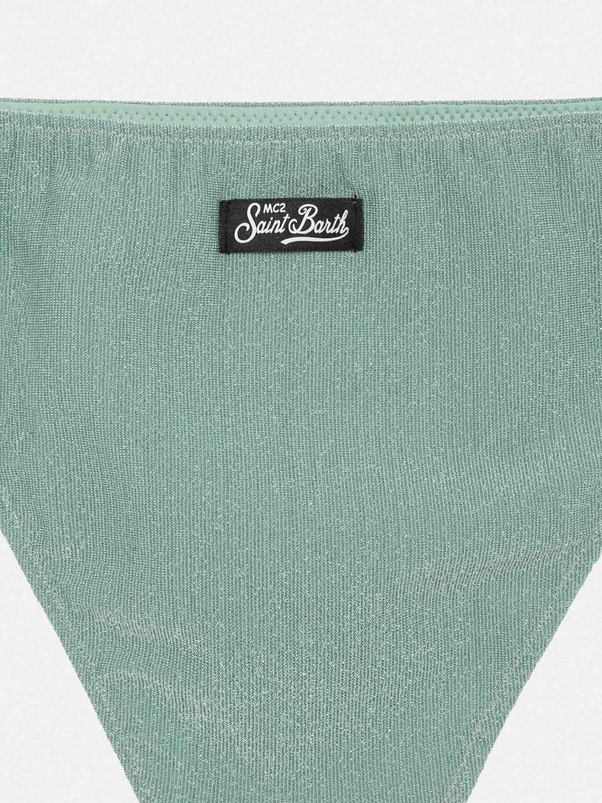 mc2-saint-barth-bikini-tilly-bimba-bralette-lurex-verde-acqua-con-lacci image 3
