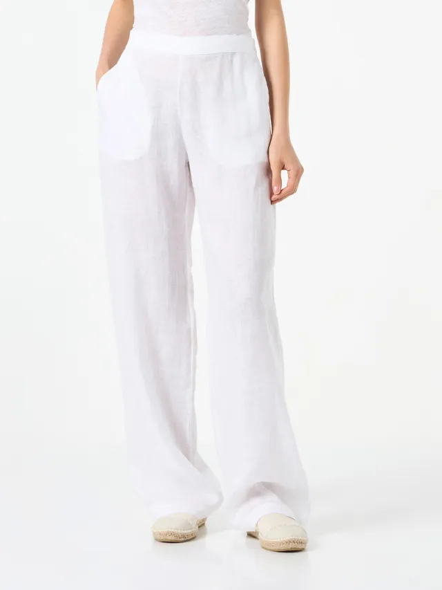 mc2-saint-barth-pantaloni-taryn-in-lino-bianco-tinta-unita image 1